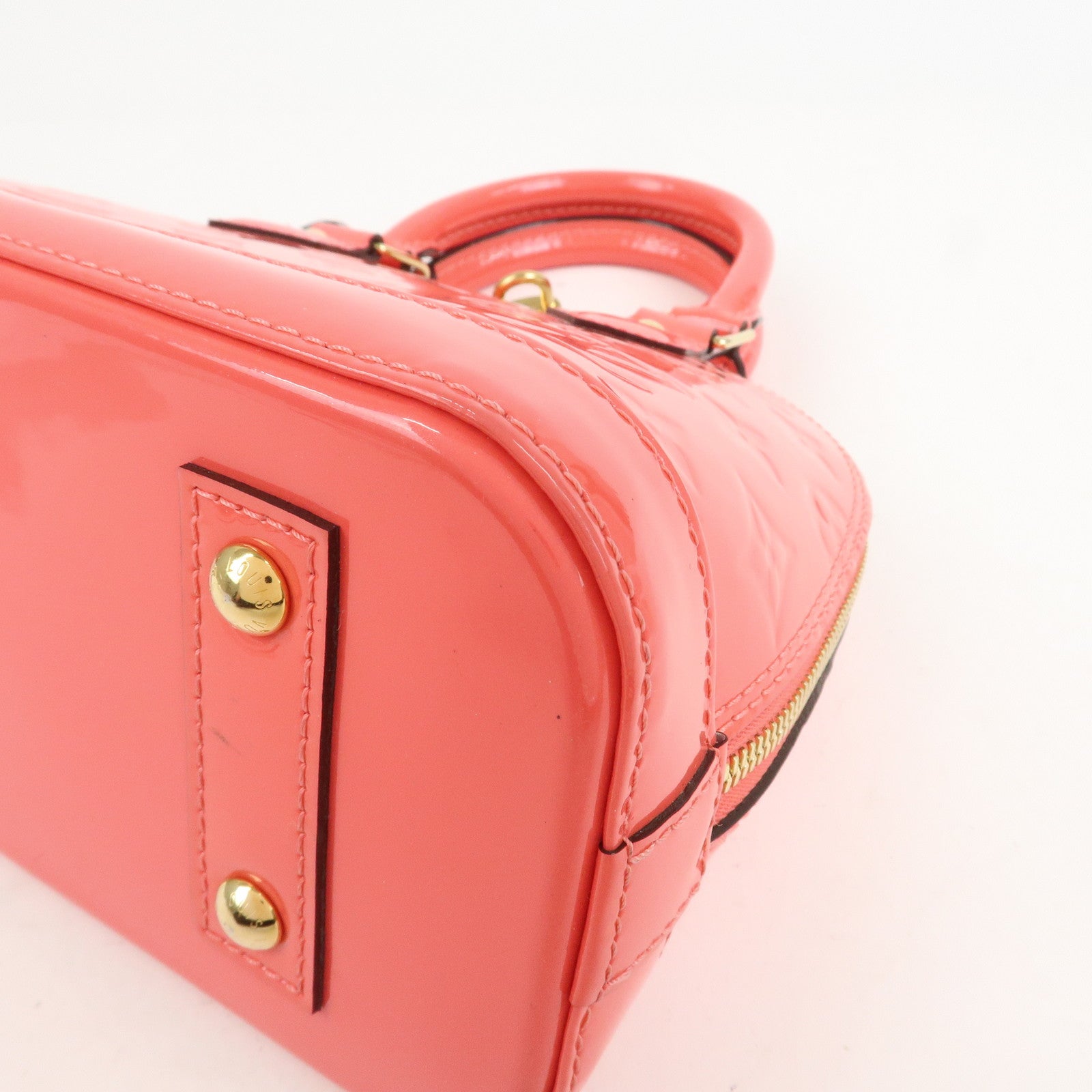 Louis Vuitton Monogram Vernis Alma BB 2Way Bag Hand Bag Rose Rich M90259