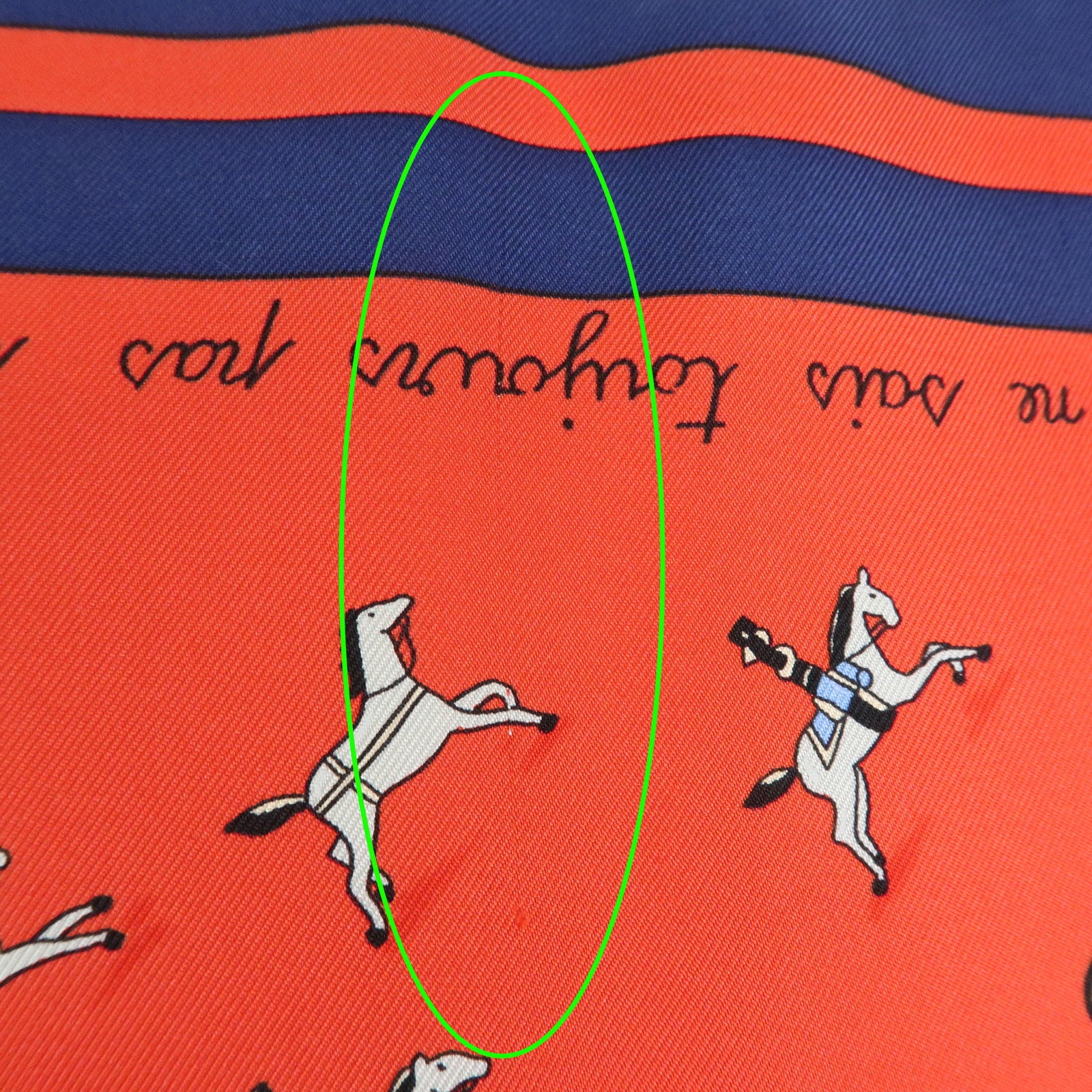 HERMES Carre 90 Silk 100% Scarf Raconte moi le cheval Red Navy