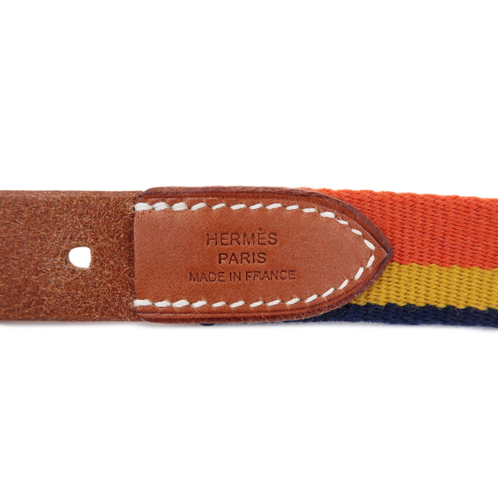 HERMES RocabarIII BridleLeather U Stamped Dog Collar Dark Irish