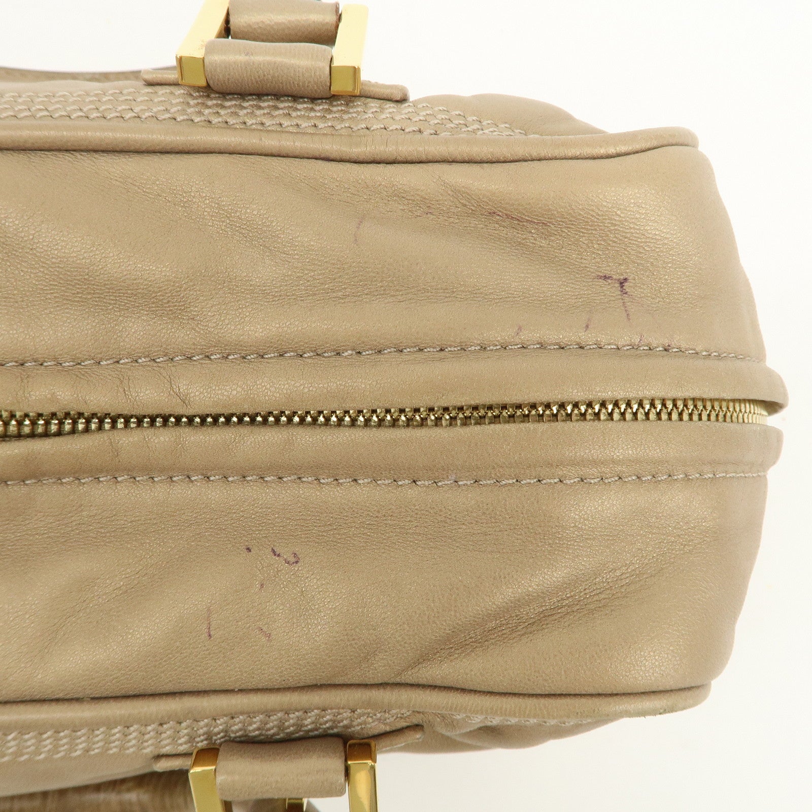 LOEWE Anagram Amazona 28 Nappa Leather Hand Bag Gold
