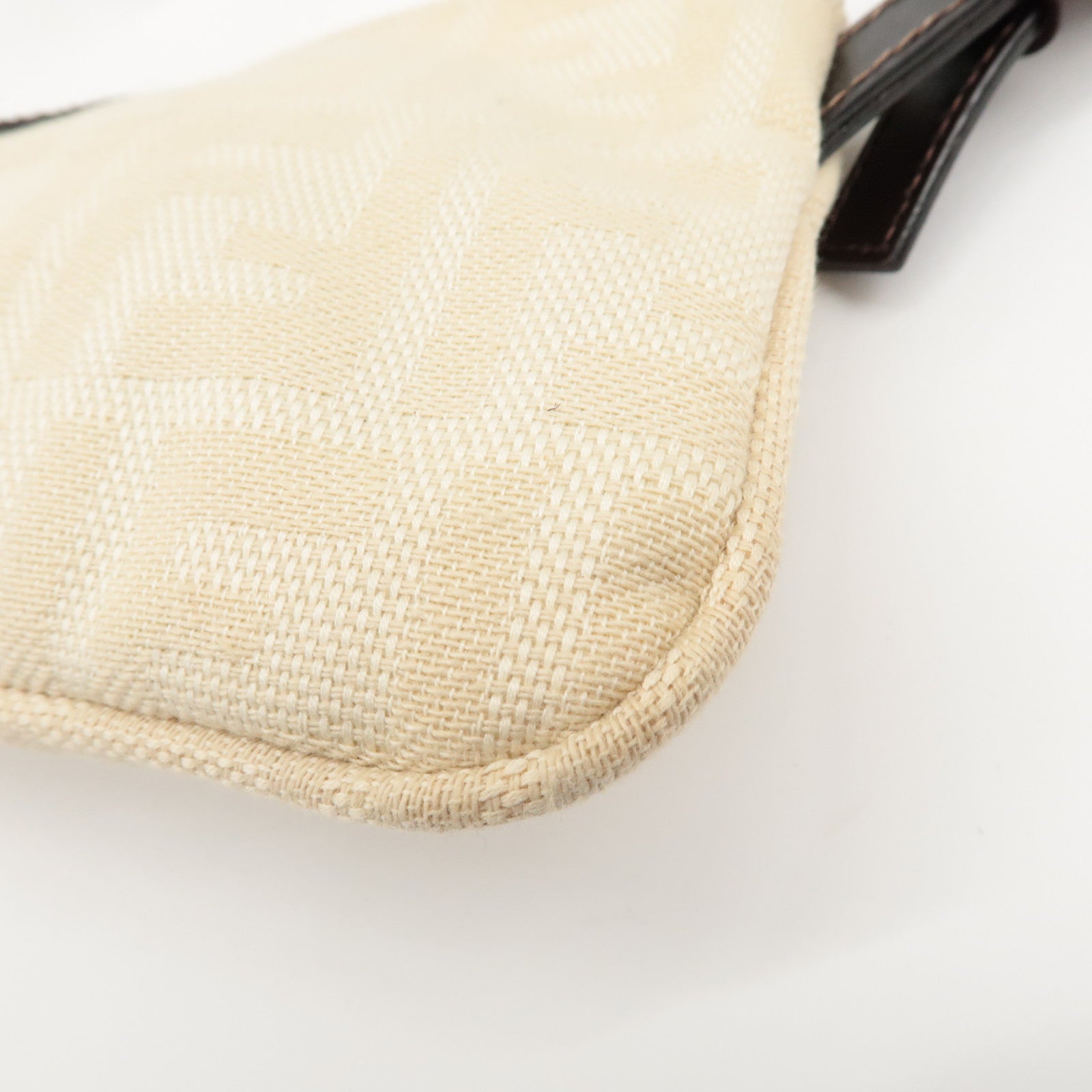 FENDI Zucca Waist Pouch Crossbody Bag Beige Brown 26685 Used