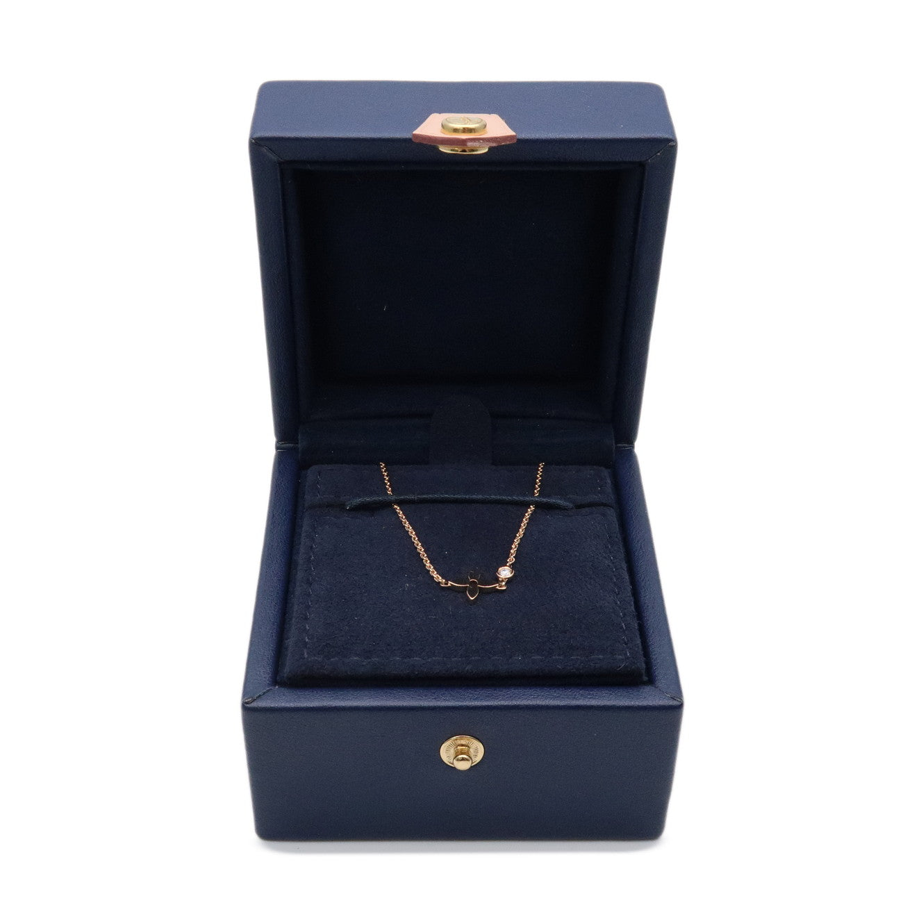 Louis Vuitton Monogram Idylle 1P Diamond Necklace K18PG Q93281
