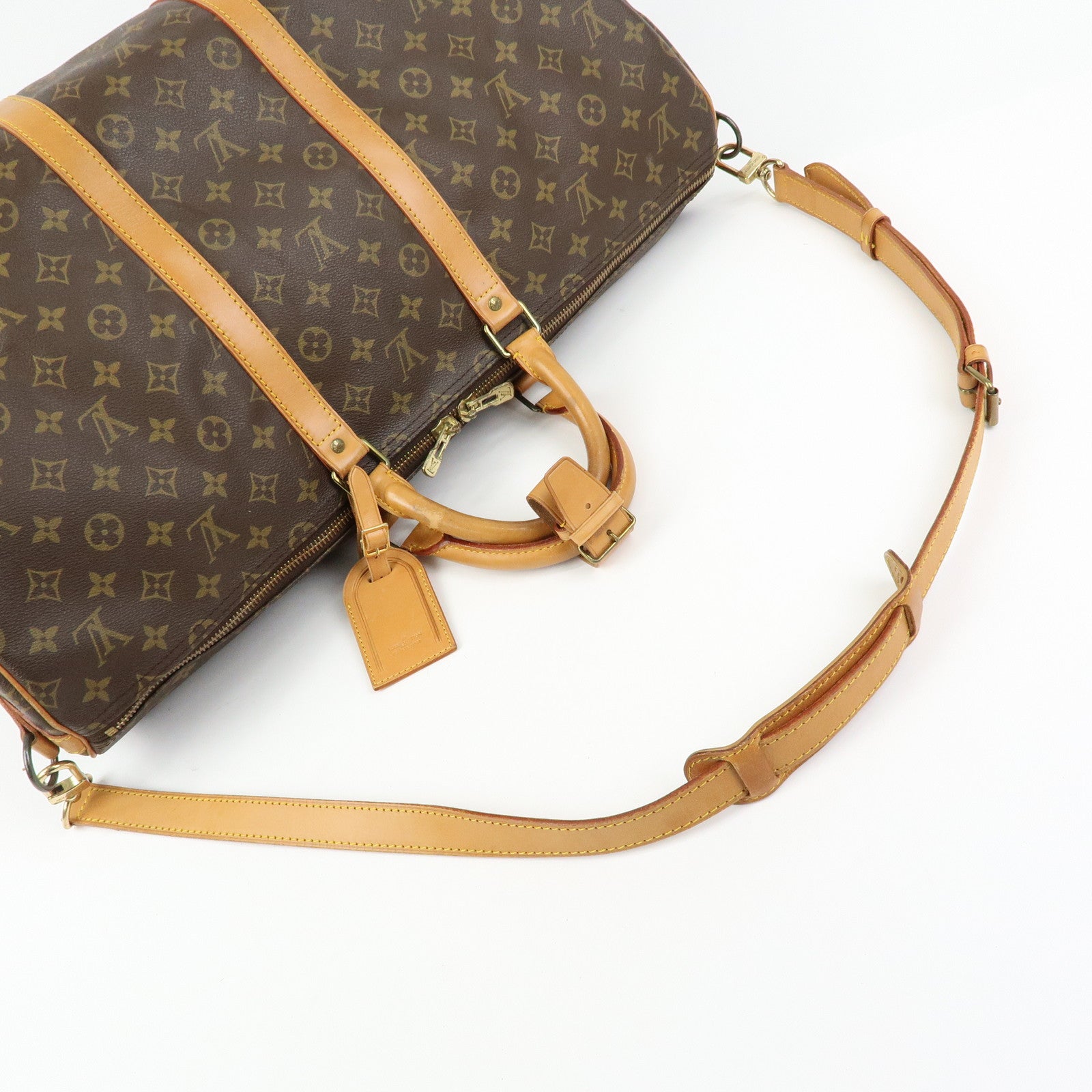 Louis Vuitton Monogram Keep All Bandouliere 55 Boston Bag M41414