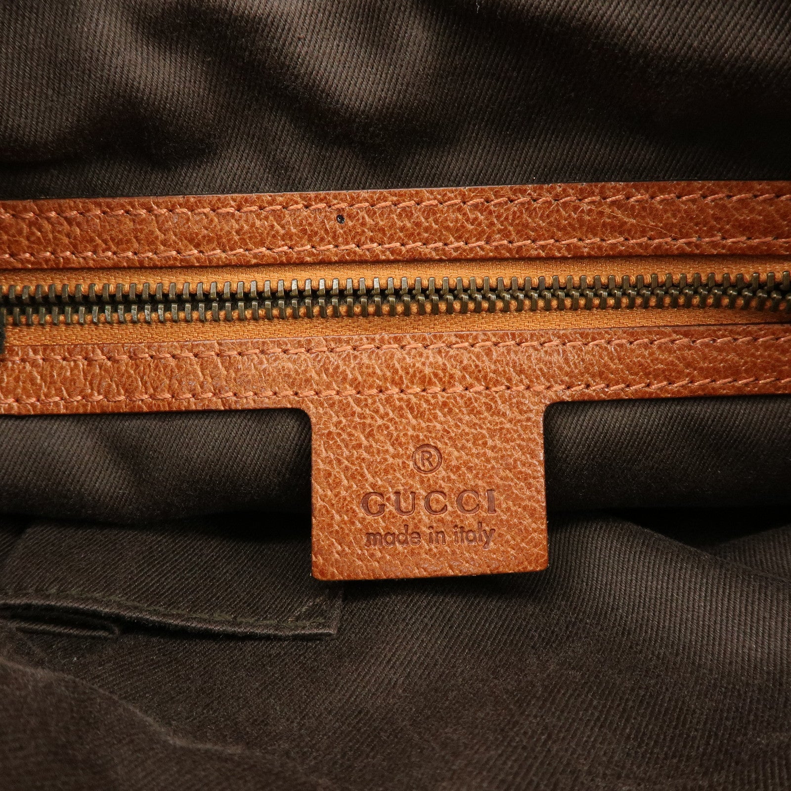 GUCCI GG Canvas Leather Shoulder Crossbody Bag Beige Brown 120893
