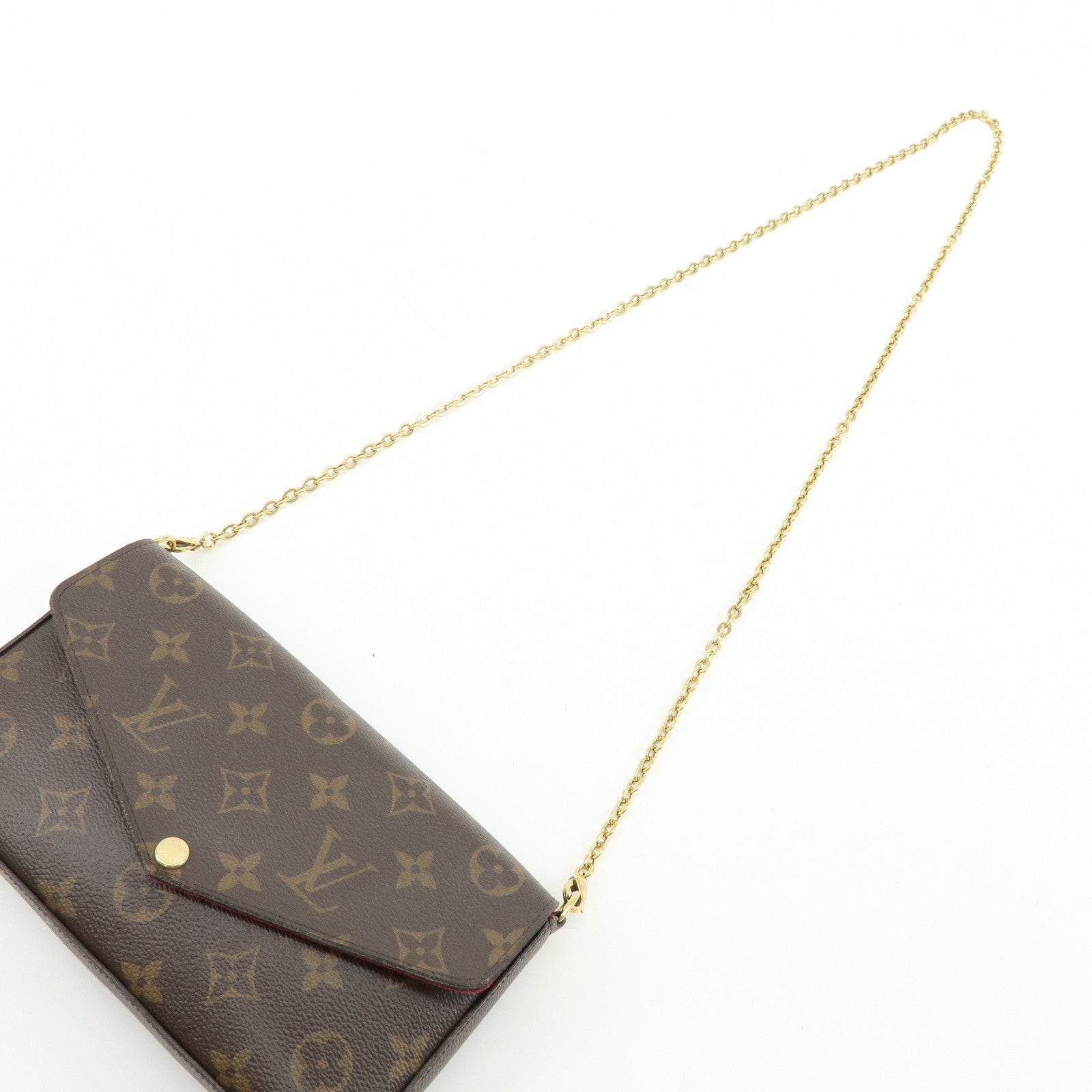 Louis Vuitton Monogram Pochette Felicie Shoulder Bag Brown M61276