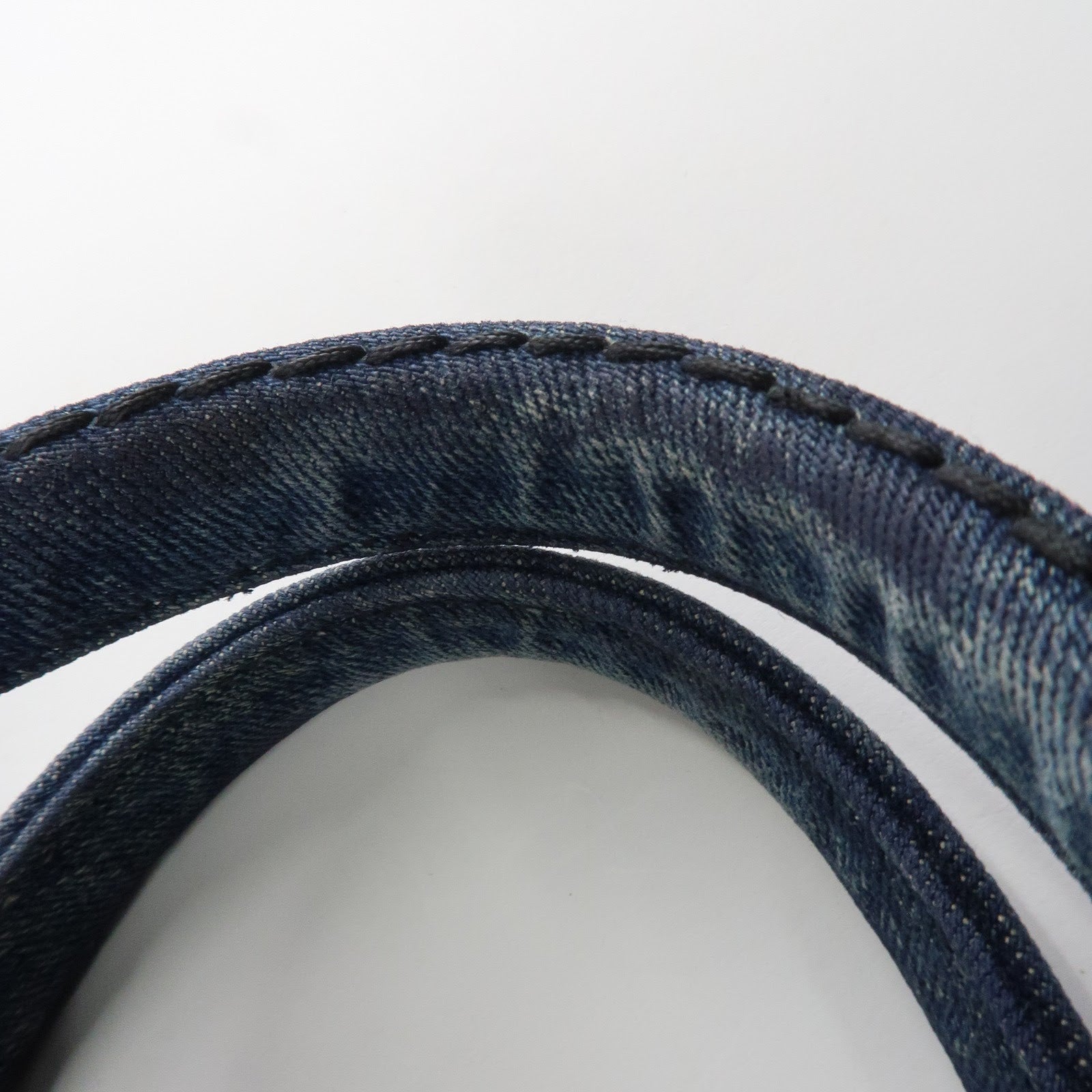 PRADA Denim Canapa Mini 2Way Tote Bag Shoulder Bag Blue 1BG439 Used