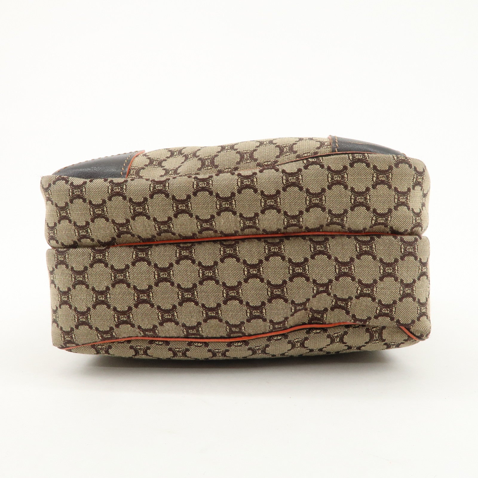 CELINE Macadam Leather Canvas Shoulder Bag Crossbody Bag Used