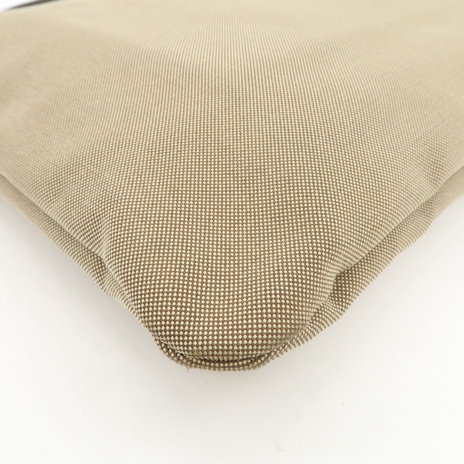 PRADA Jaguard Canvas Leather Tote Bag Shoulder Bag Brown BR3581