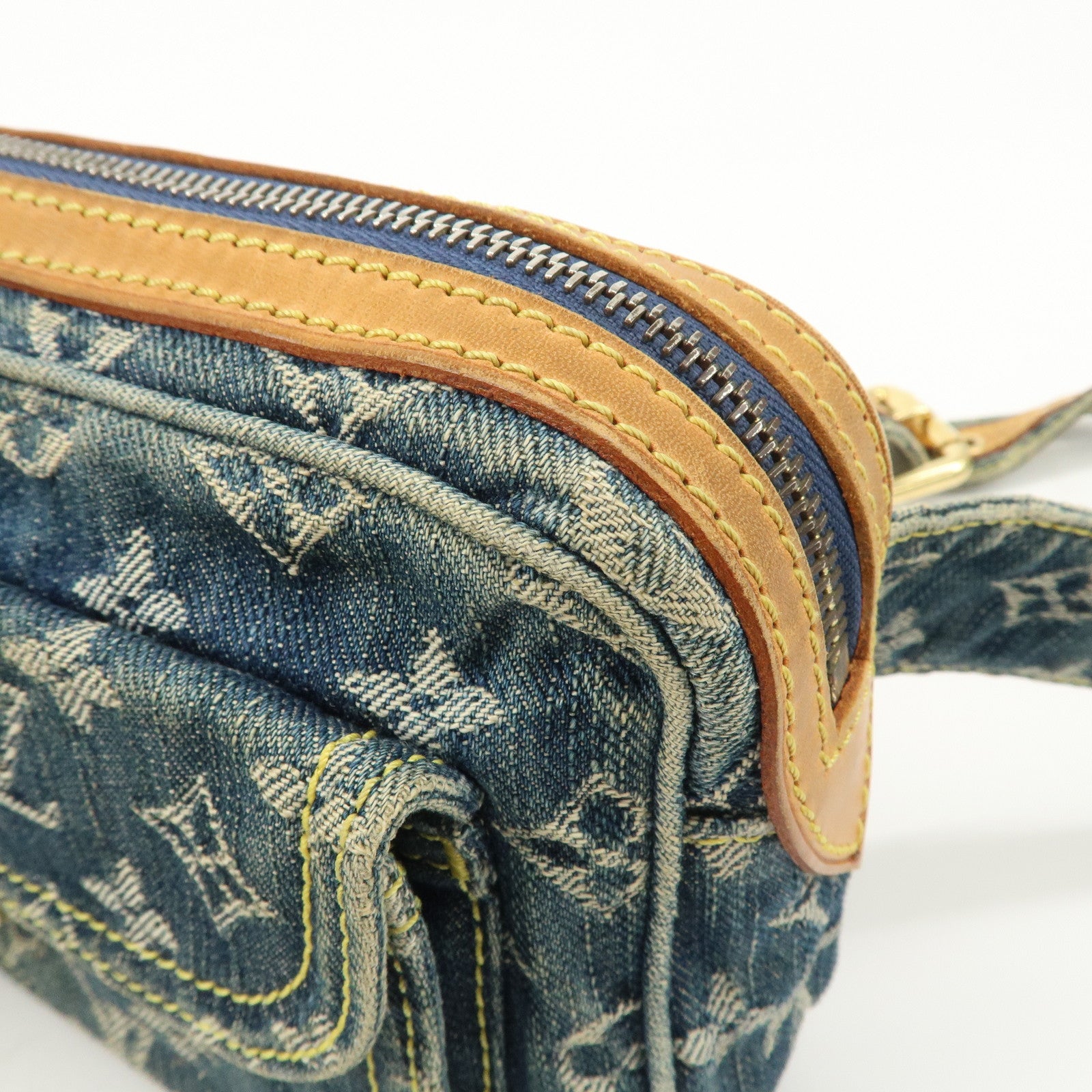 Louis Vuitton Monogram Denim Bum Bag Waist Bag Blue M95347