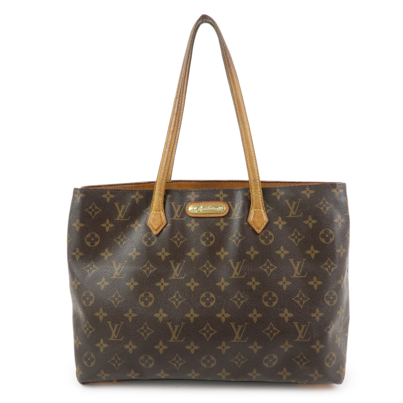 Louis Vuitton Monogram Wilshire MM Tote Bag Brown M45644