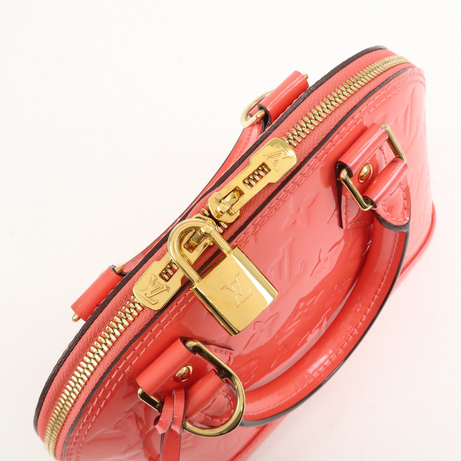 Louis Vuitton Monogram Vernis Alma BB 2Way Bag Hand Bag Rose Rich M90259