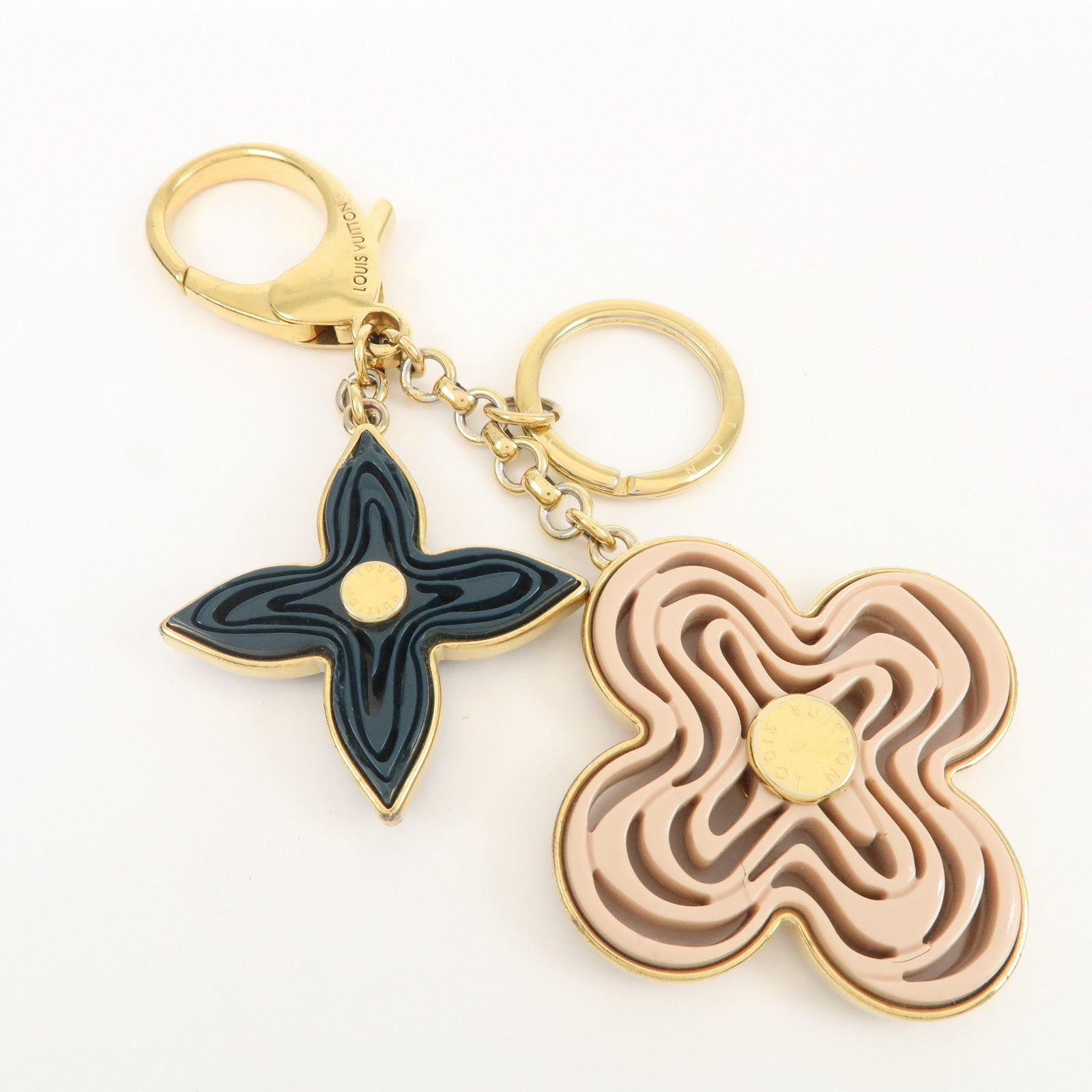 Louis Vuitton Bijou Sac Knife Metal Plastic Bag Charm Gold M66143