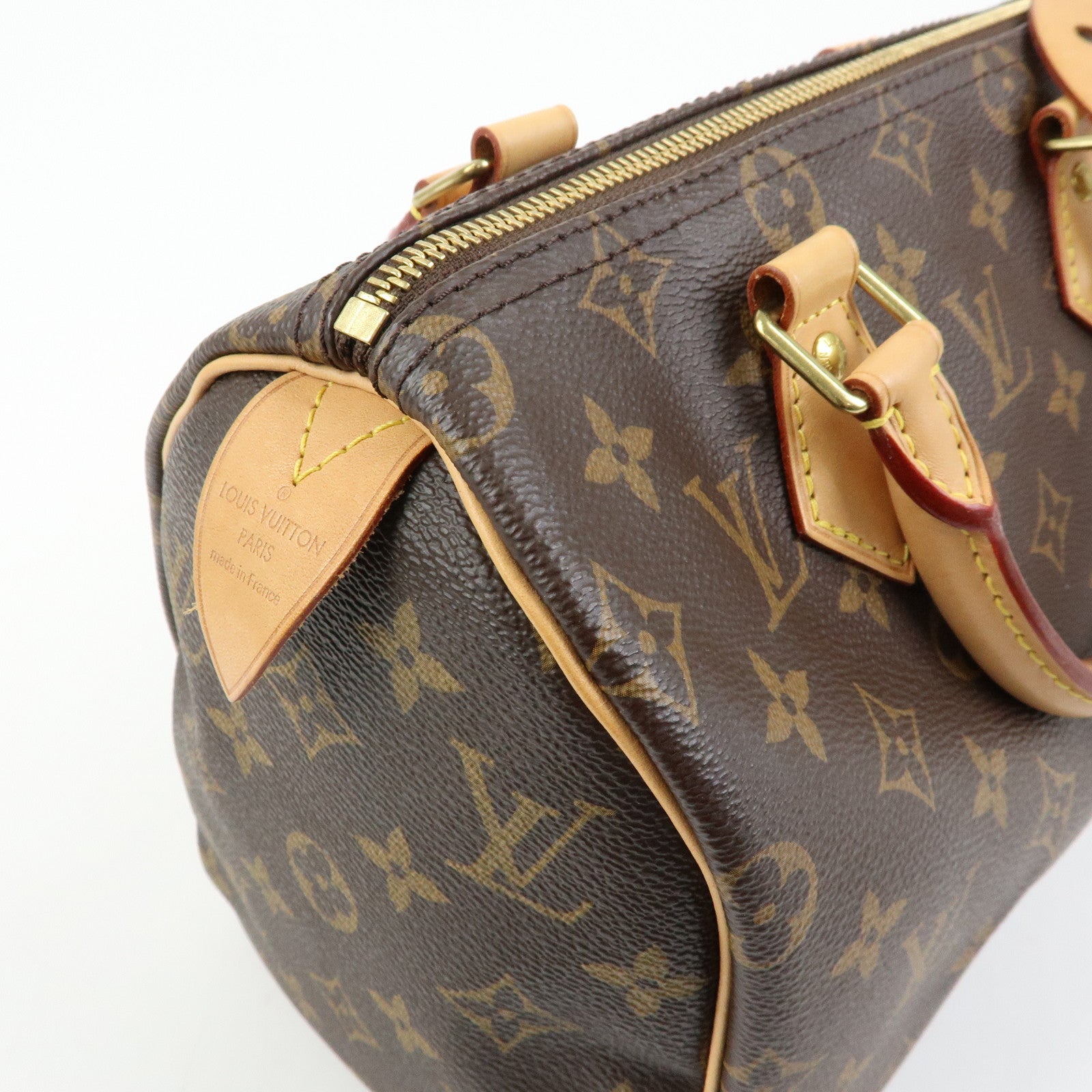 Louis Vuitton Monogram Speedy 25 Hand Bag Boston Bag Brown M41109
