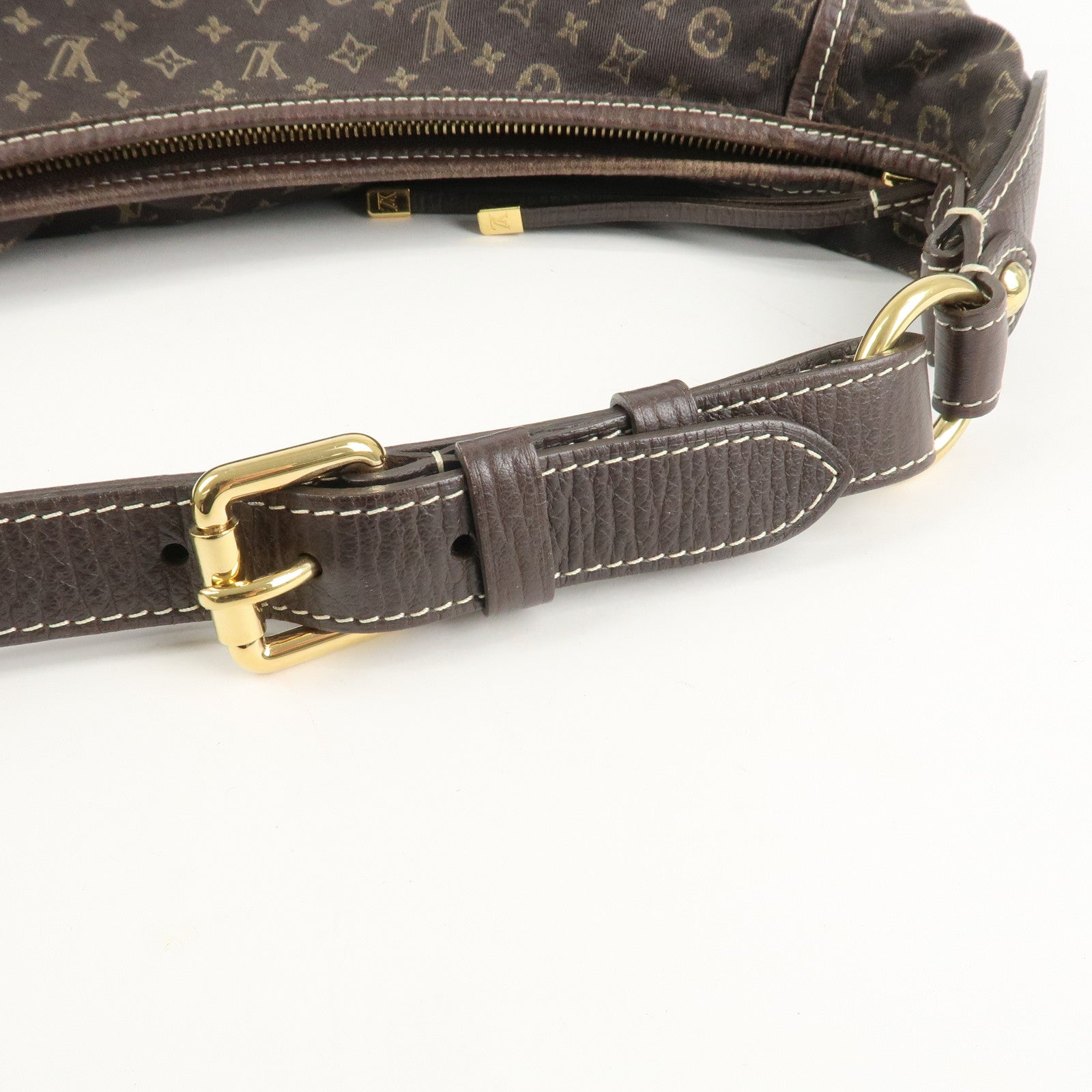 Louis Vuitton Monogram Mini Lin Manon MM Shoulder Bag Ebene M95619 Used