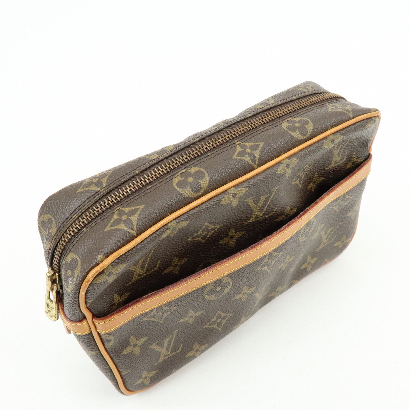 Louis Vuitton Monogram Compiegne 23 Pouch Clutch Bag Brown M51845