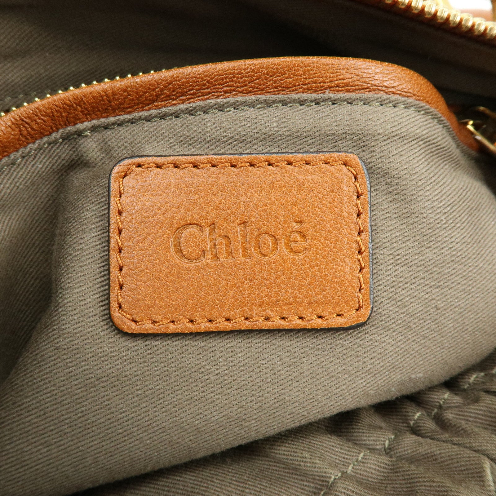 Chloe Marcie Leather 2Way Bag Shoulder Bag Hand Bag Brown