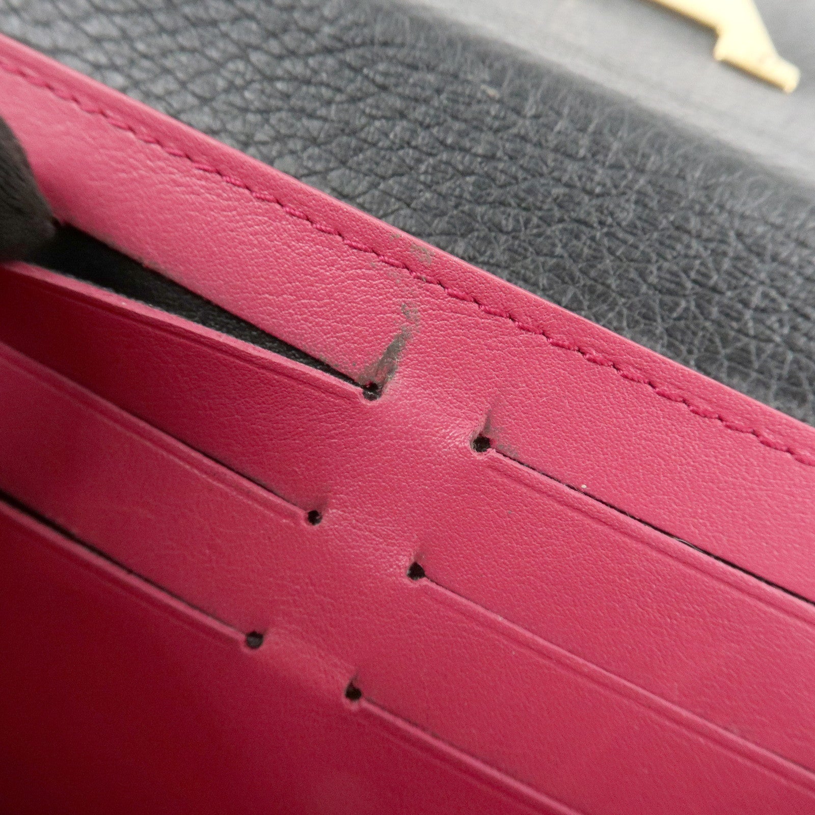 Louis Vuitton Portofoille Capucines Torillon Leather Wallet M61248 Used