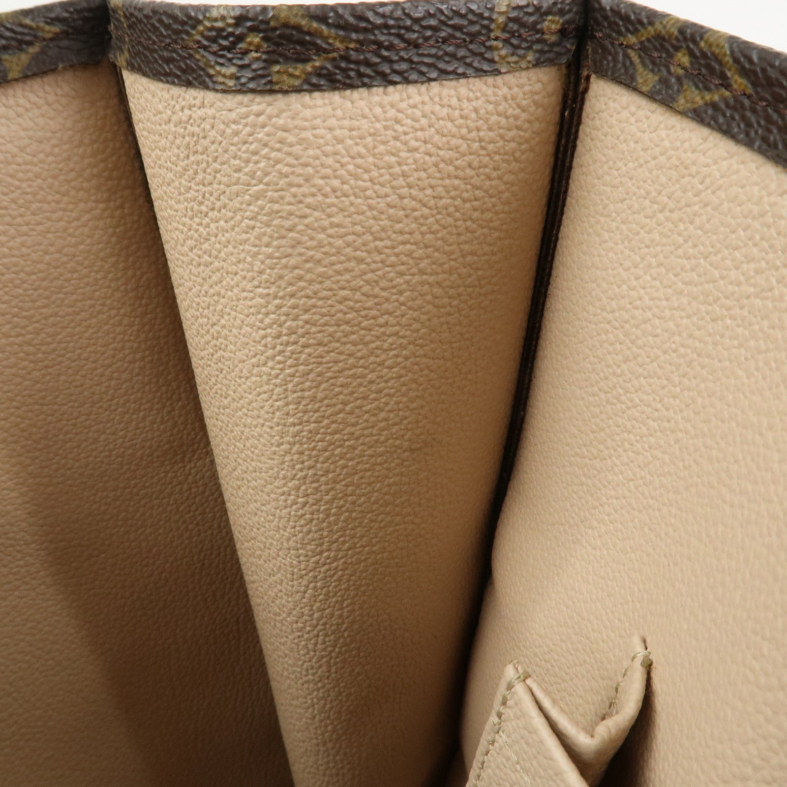 Louis Vuitton Monogram Sac Plat Tote Bag Hand Bag Brown M51140