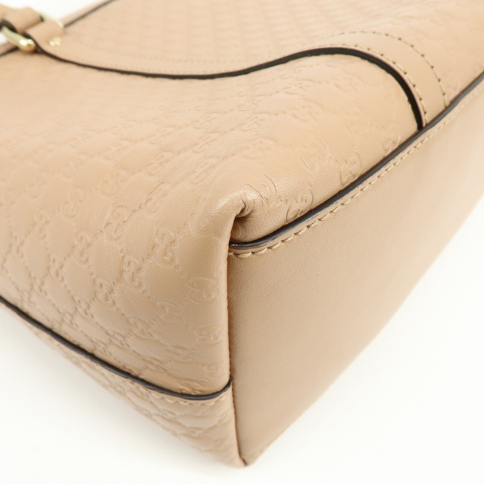 GUCCI Microguccissima Leather 2Way Shoulder Bag Pink Beige 449656