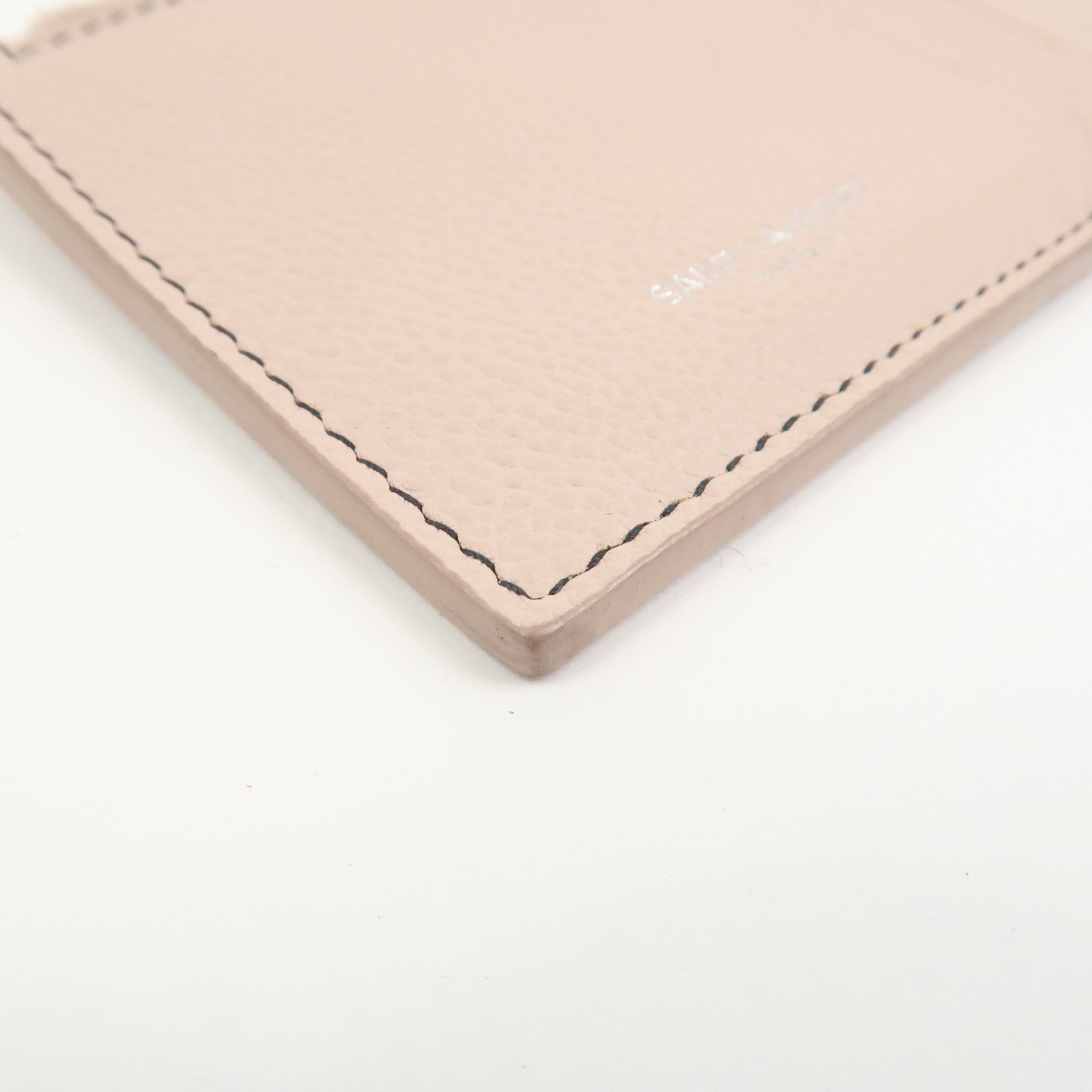 SAINT LAURENT PARIS Leather Card Case Card Holder Light Pink 458583