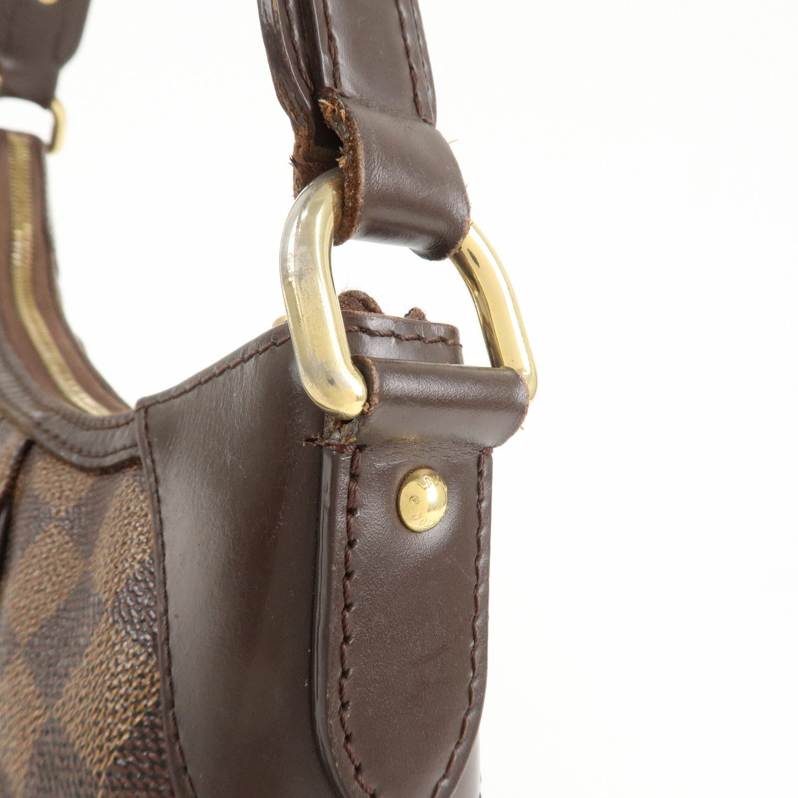 Louis Vuitton Damier Ebene Canvas Thames PM Hand Bag M48180 Used