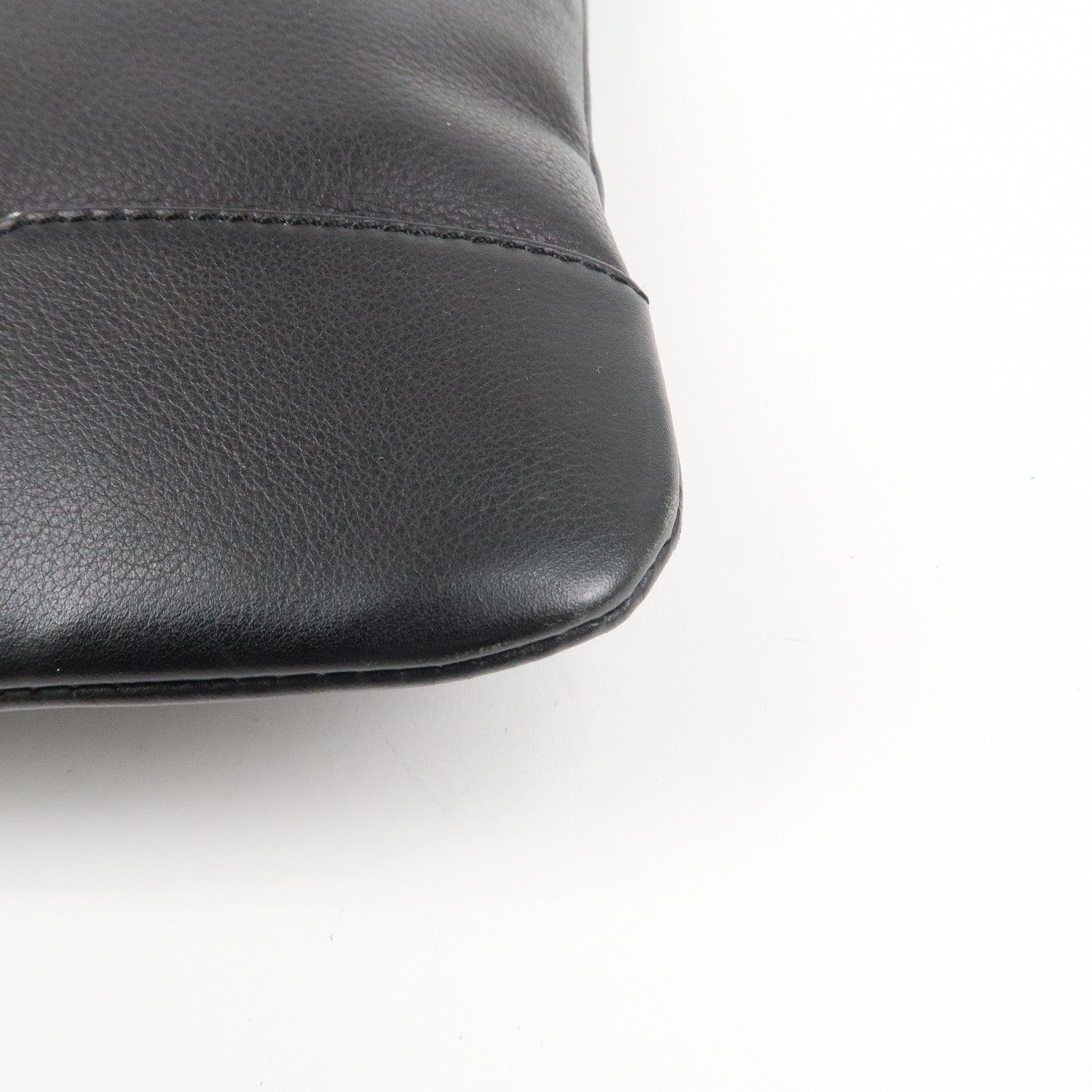 LOEWE Anagram Leather Shoulder Bag Crossbody Bag Black