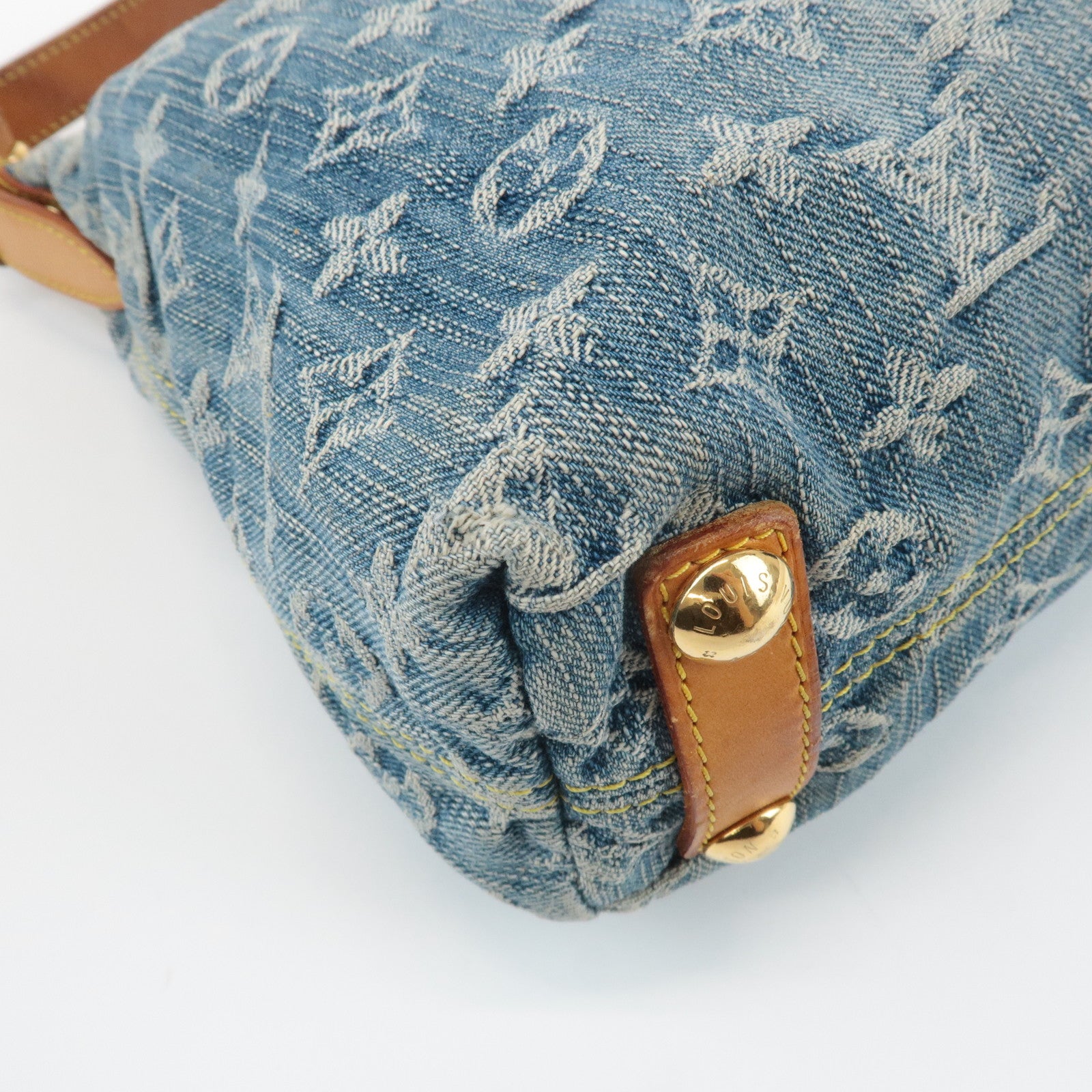Louis Vuitton Monogram Denim Baggy PM 2Way Shoulder Bag M95049 Used