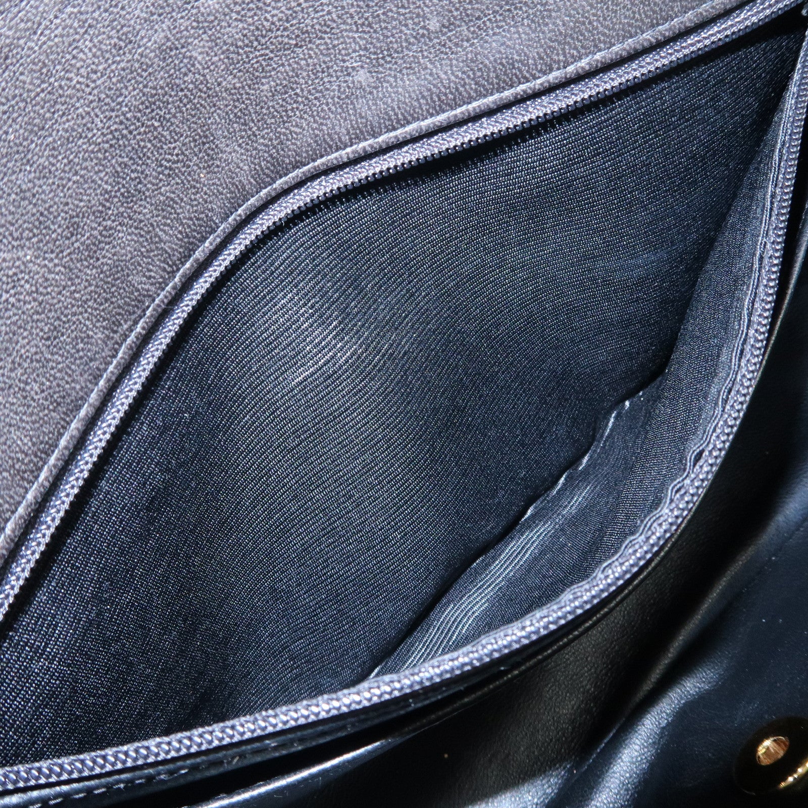 CHANEL Matelasse Lamb Skin Chain Shoulder Bag Black A01112