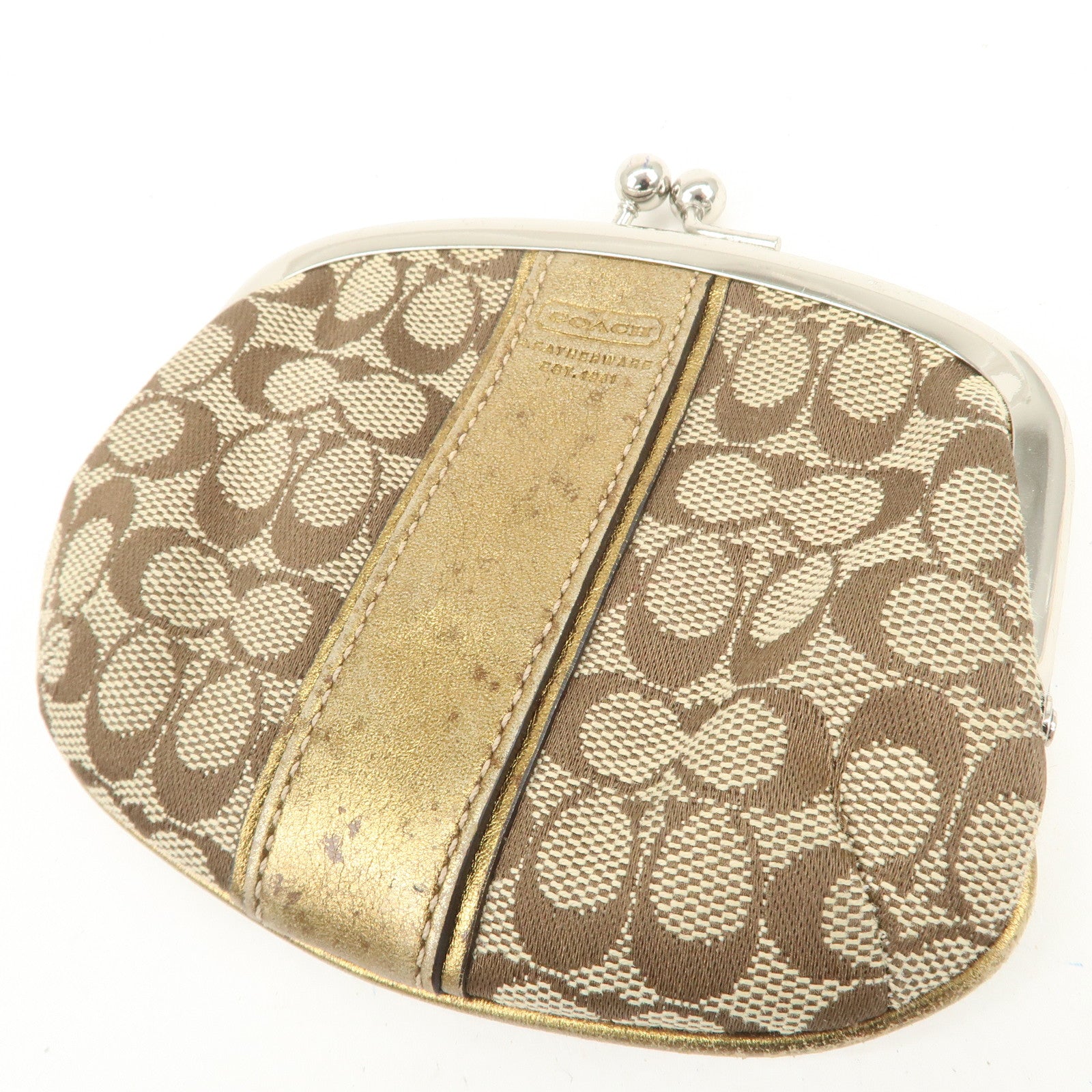 COACH Set of 5 Signature Op Art PVC Leather Wallets Card Coin Case