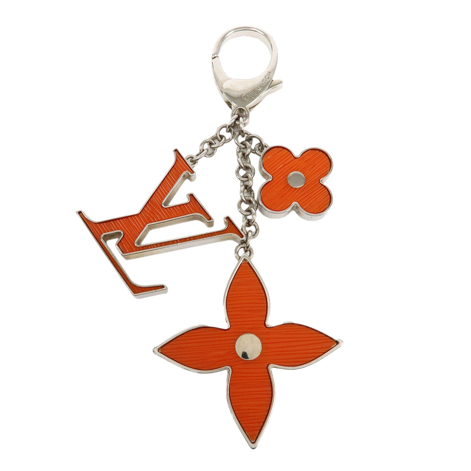 Louis Vuitton Bijou Sac Chaine Fleur d'Epi Orange Silver M66468