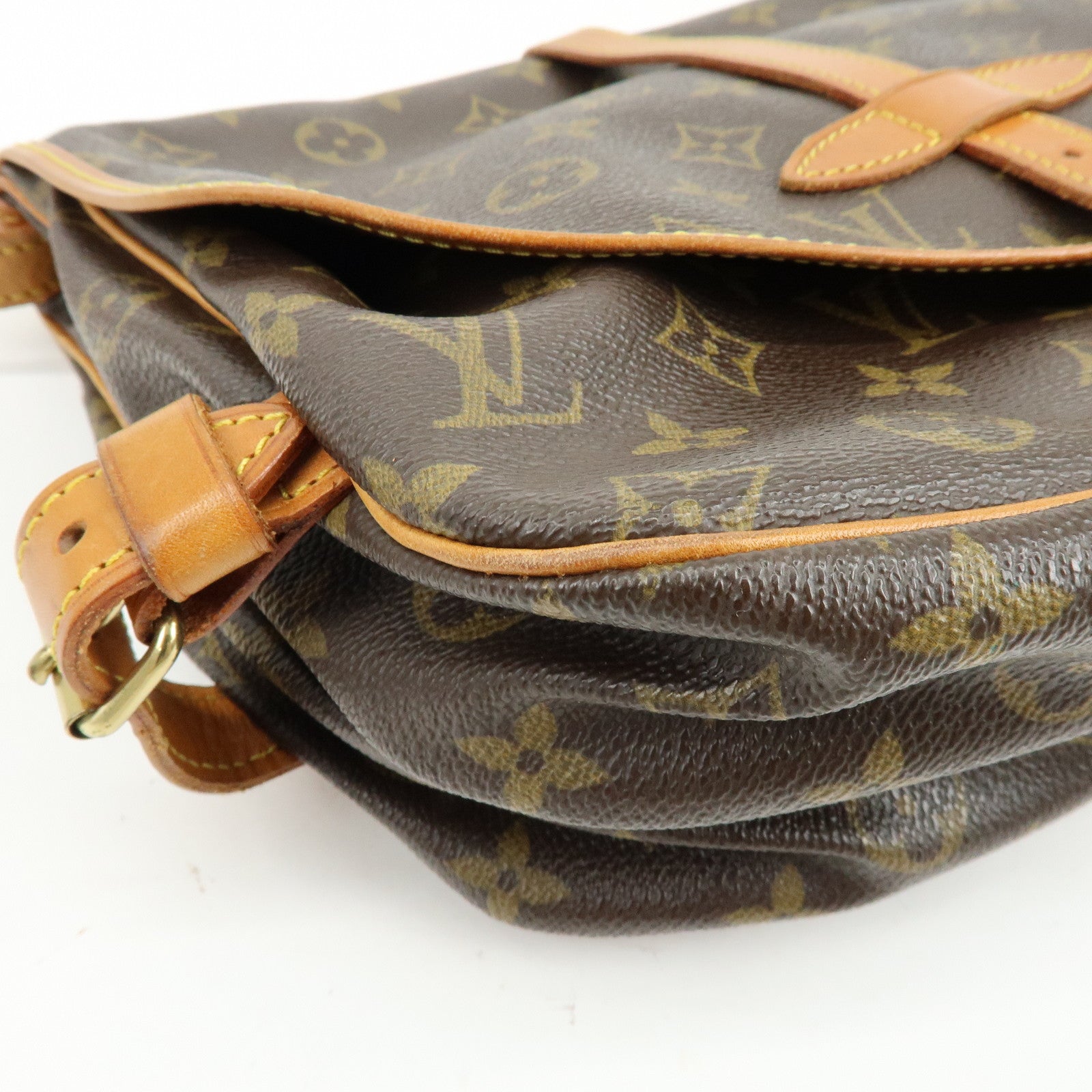 Louis Vuitton Monogram Saumur 30 Canvas Shoulder Bag Brown M42256
