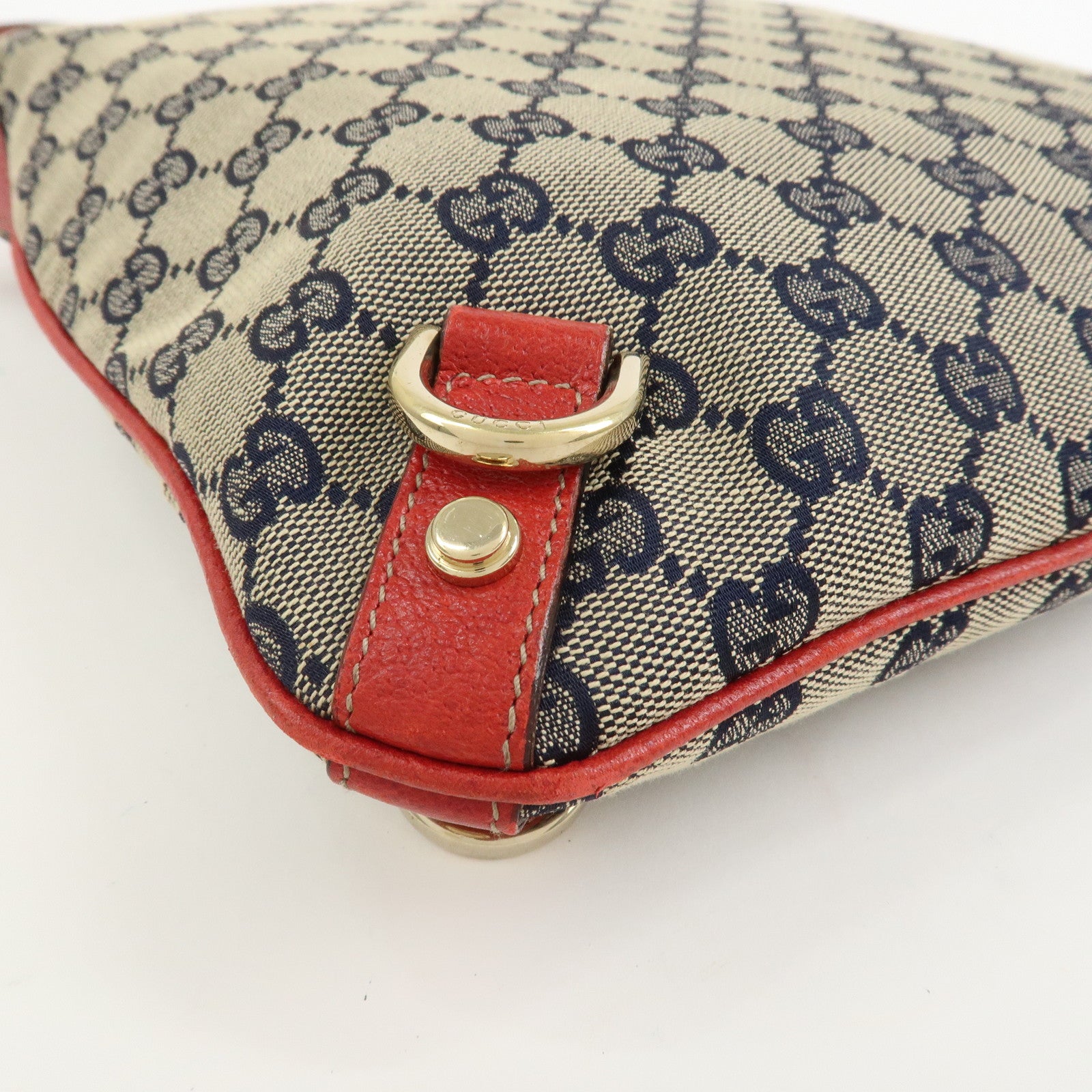 GUCCI Abbey GG Canvas Leather Shoulder Bag Crossbody Bag 131326