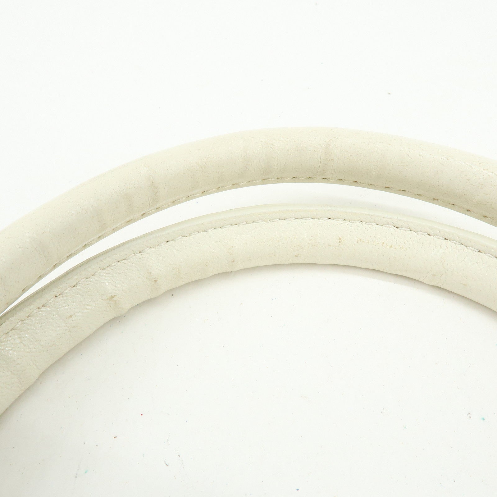 Ferragamo Gancini Leather Shoulder Bag Hand Bag White