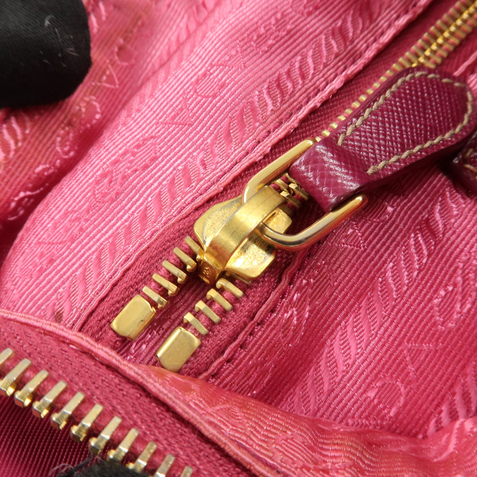 PRADA Nylon Saffiano Leather Flap Messenger Shoulder Bag Pink BT0697 Used