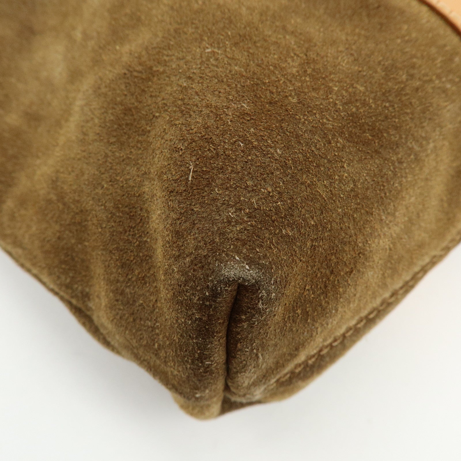 Ferragamo Suede Leather Tote Bag Shoulder Bag Hand Bag Brown