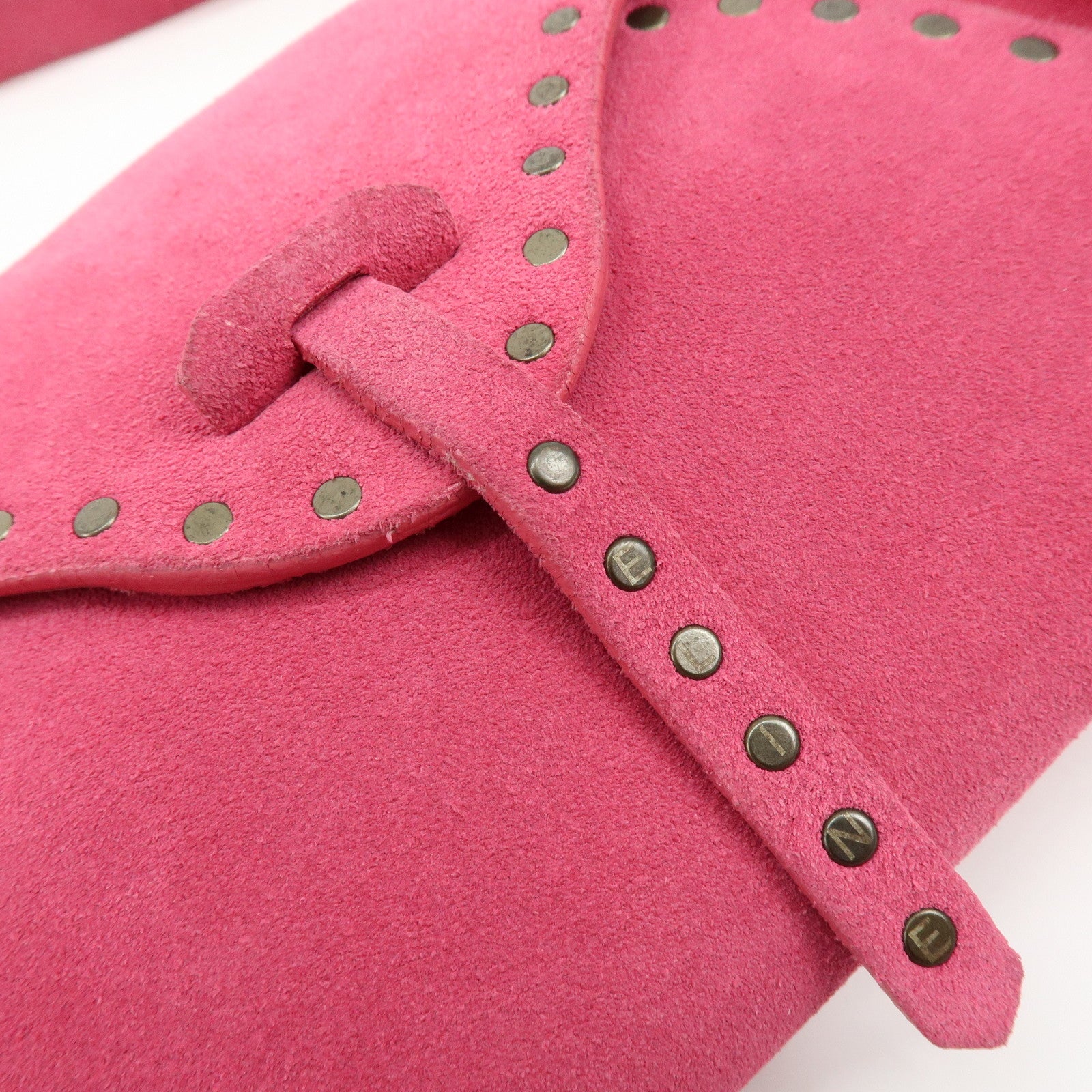 CELINE Suede Paul Bot Bag Shoulder Bag Hand Bag Pink