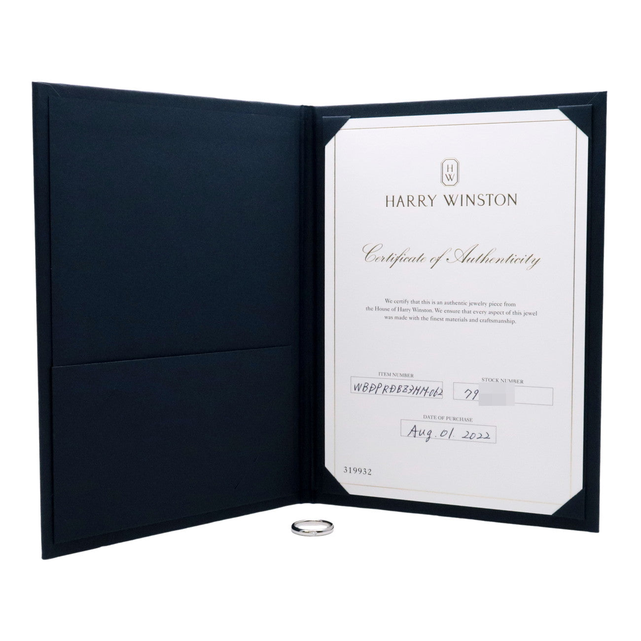HARRY WINSTON Round Cut 1P Diamond Marriage Ring Platinum US6
