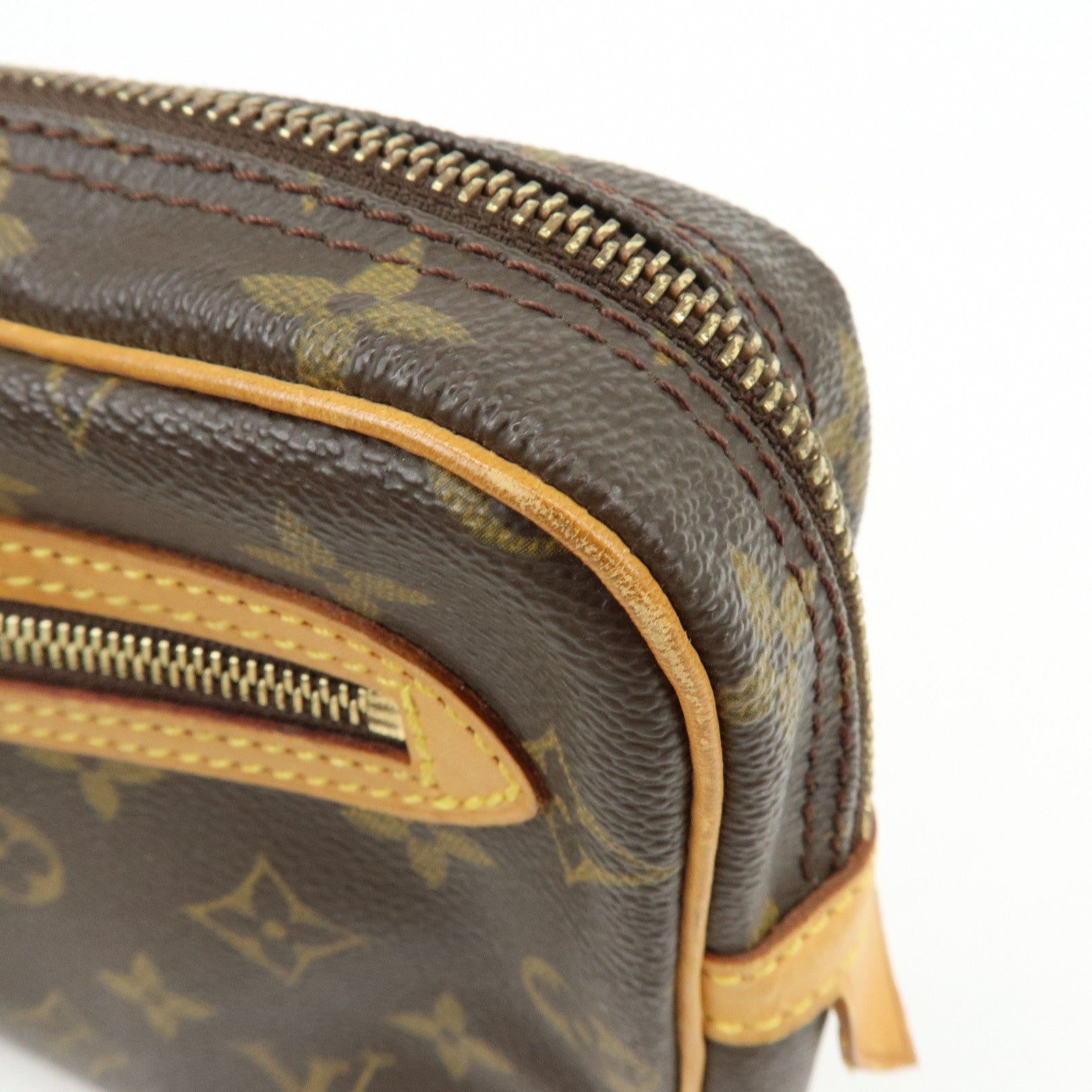 Louis Vuitton Monogram Marly Dragonne GM Clutch Bag Brown M51825