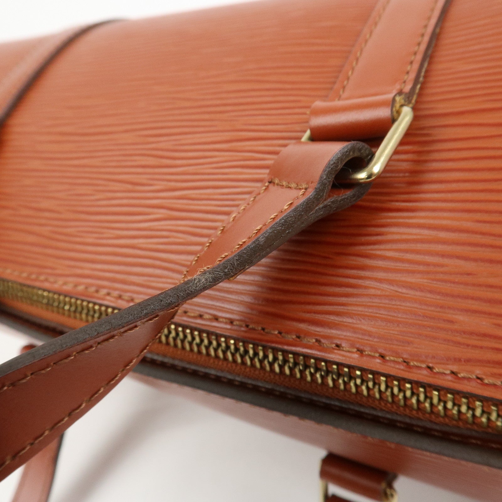 Louis Vuitton Epi Leather Soufflot Hand Bag Kenya Brown M52223
