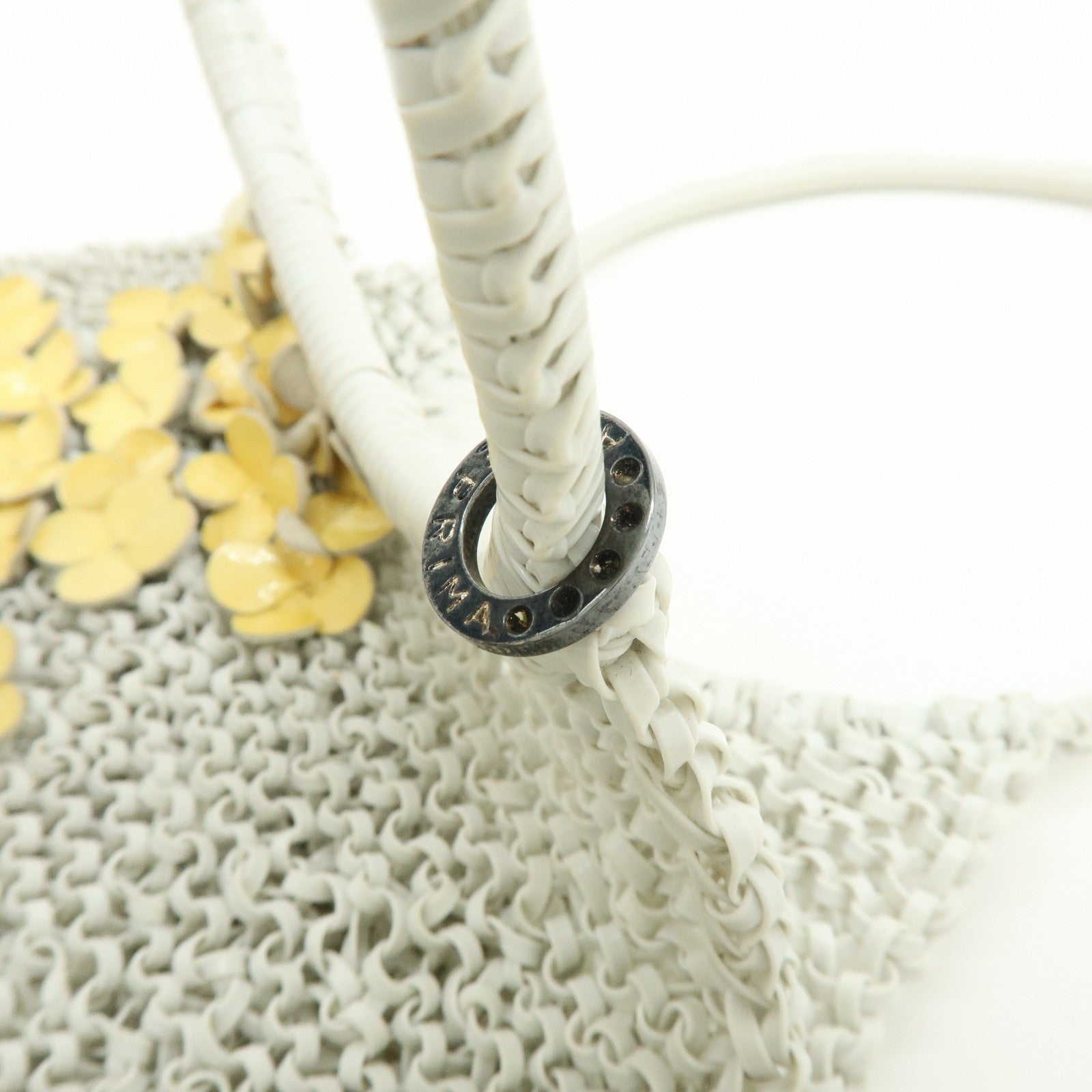 ANTEPRIMA Nylon Leather Set of 2 PVC Wire Bag Mini Tote Bag Ivory