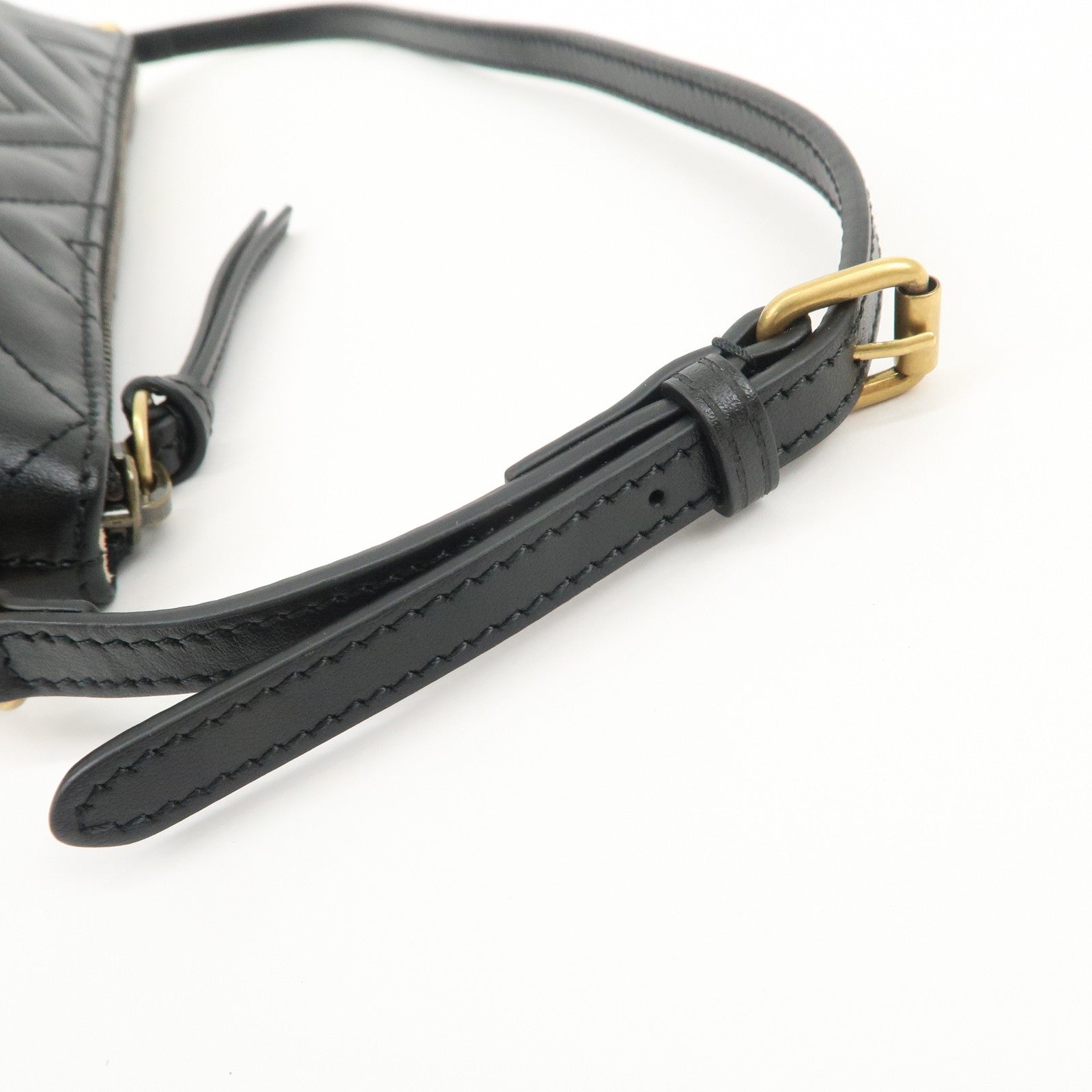 GUCCI Boat Bag GG Marmont Leather Shoulder Bag Hand Bag 739166