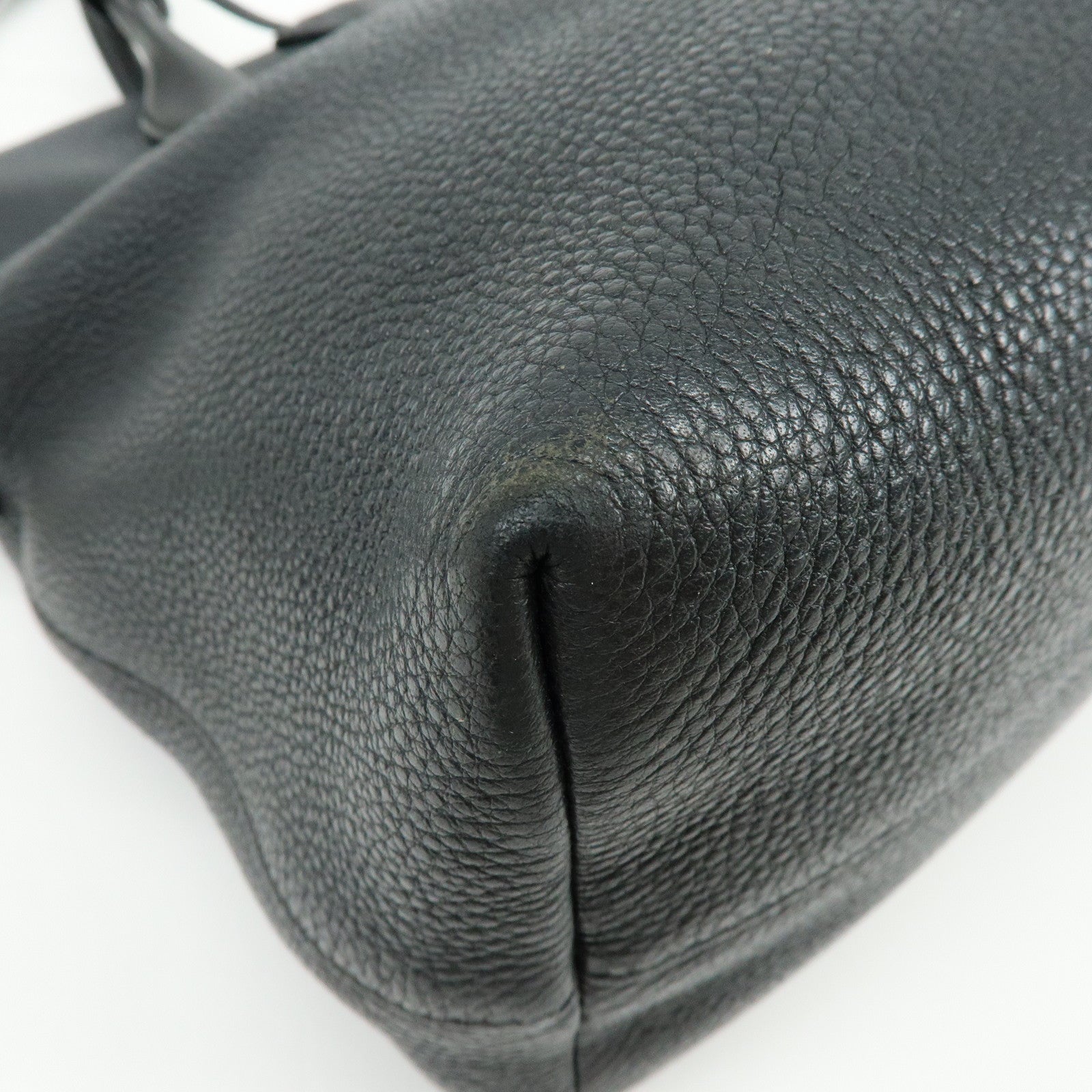 PRADA Leather 2Way Bag Hand Bag Shoulder Bag Black