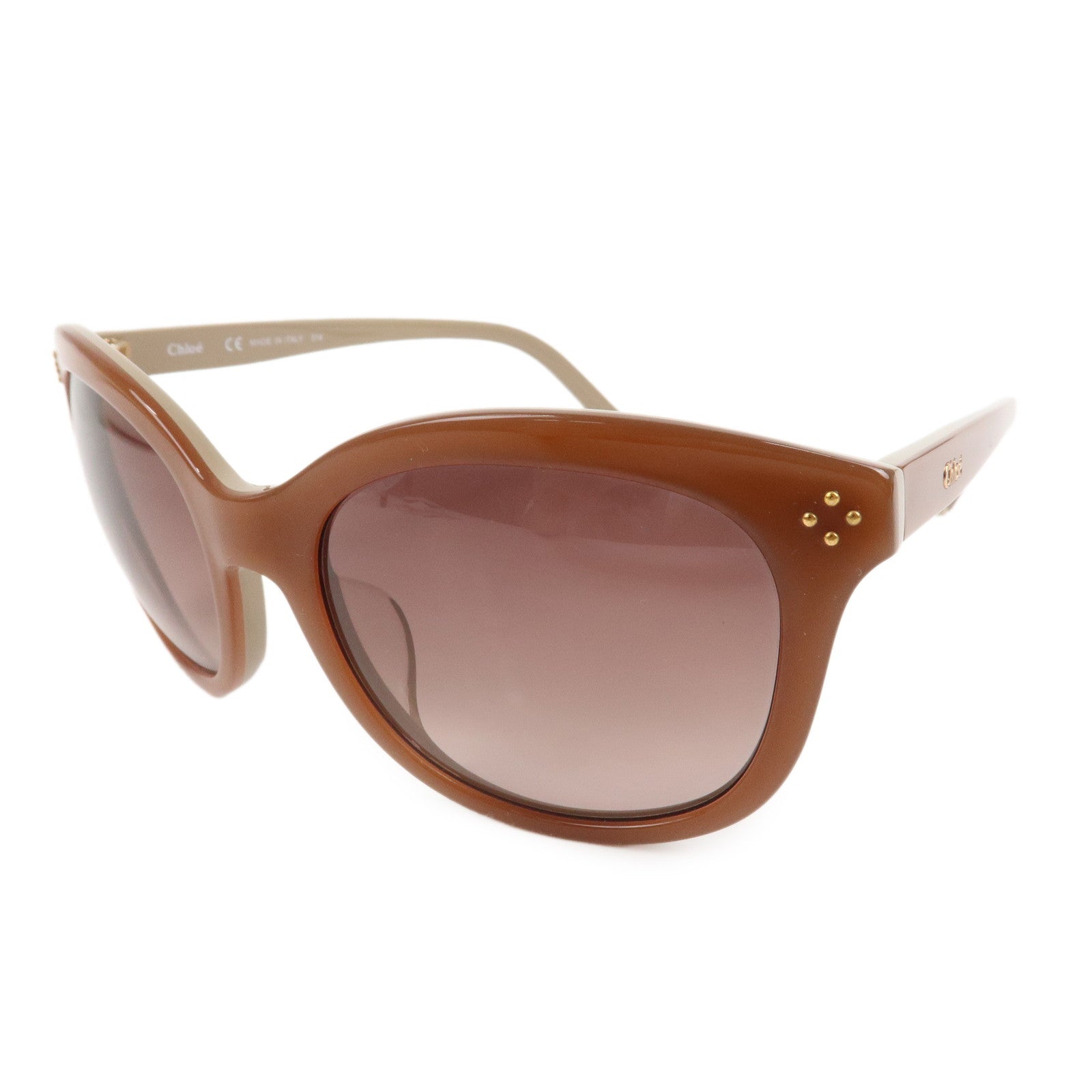 Chloe Plastic Sunglasses Brown CE669SA 749 56□20