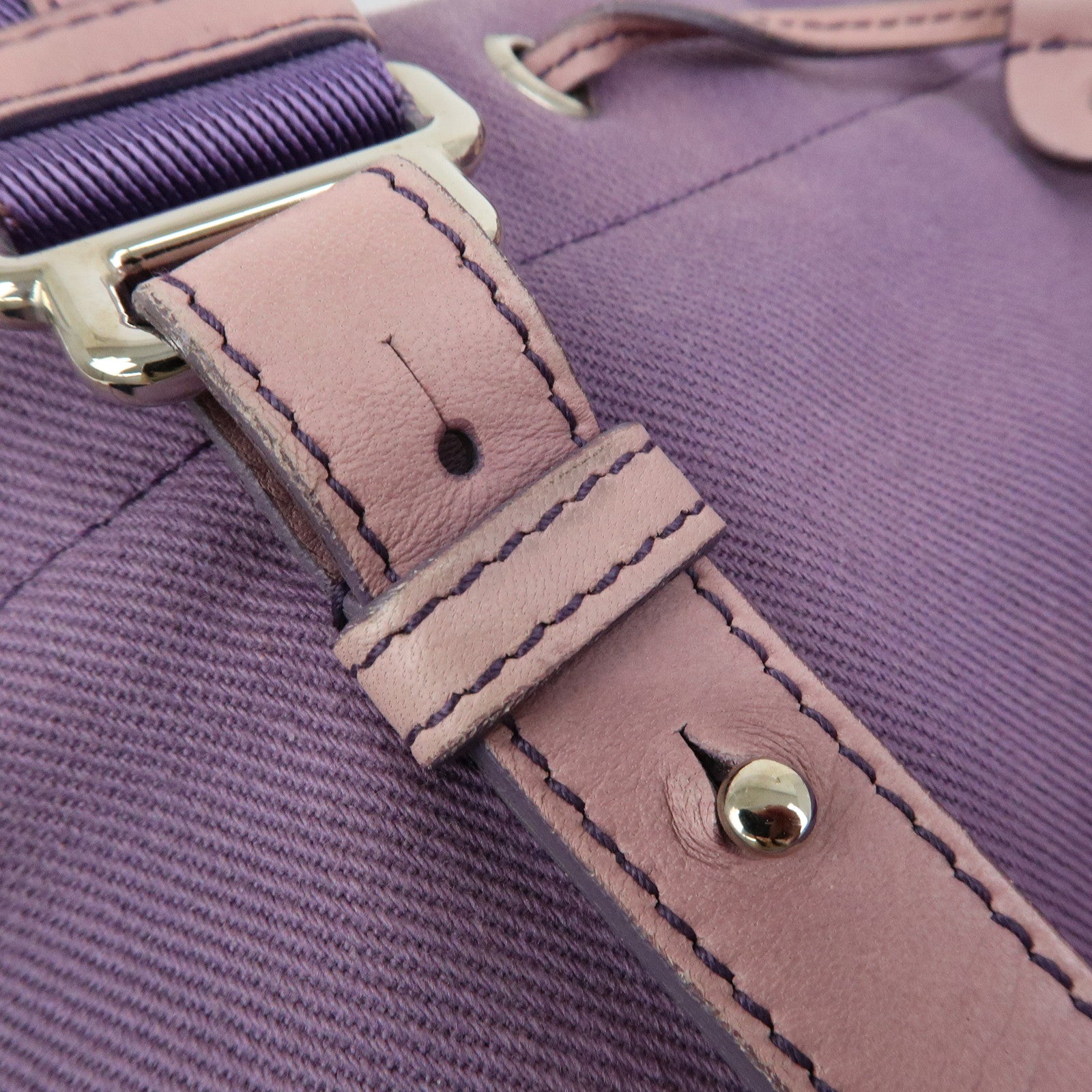 SAINT LAURENT PARIS Kahala Cassandra Canvas Tote Bag Purple 121631