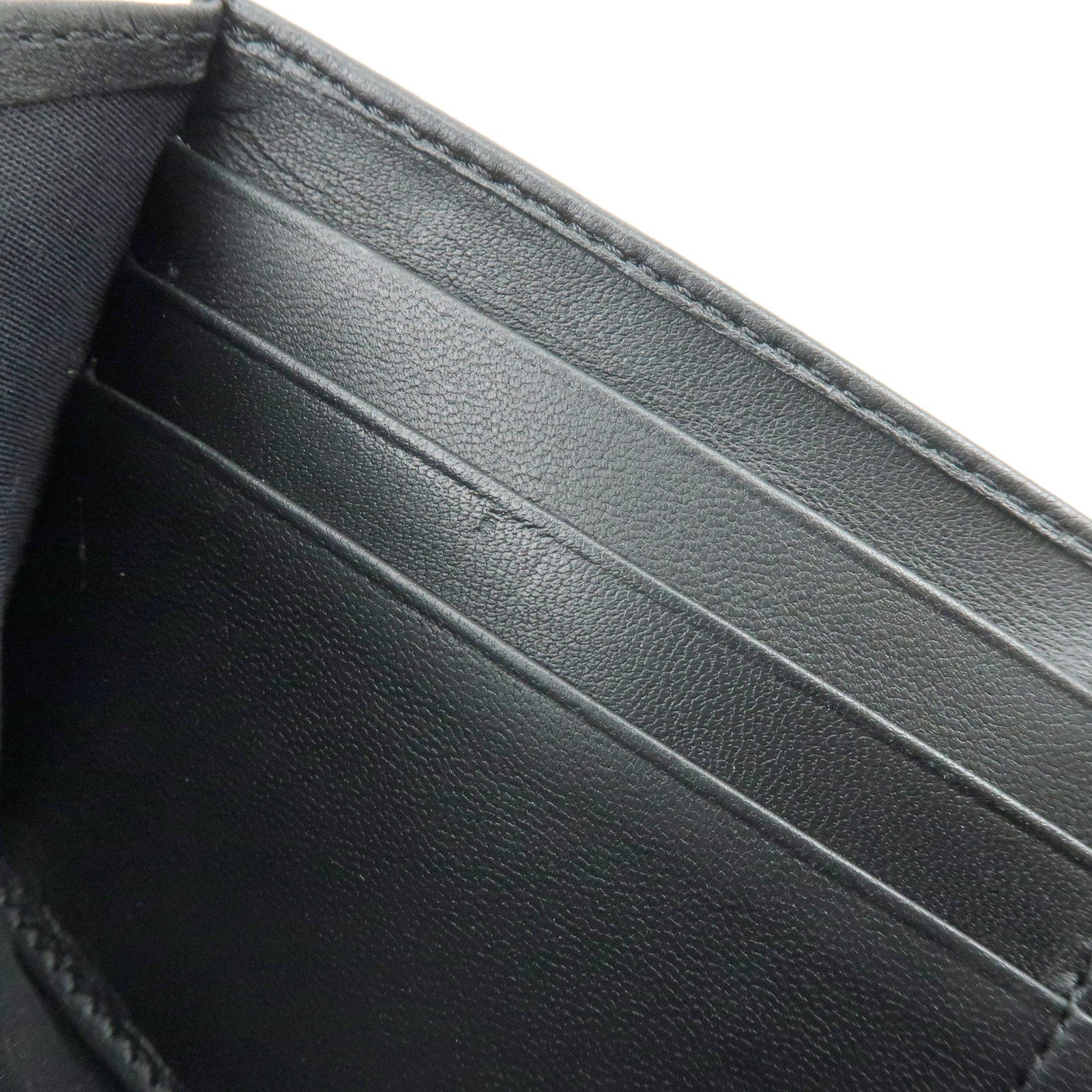 FENDI Zucca Leather Continental Long Wallet Black 8M0251