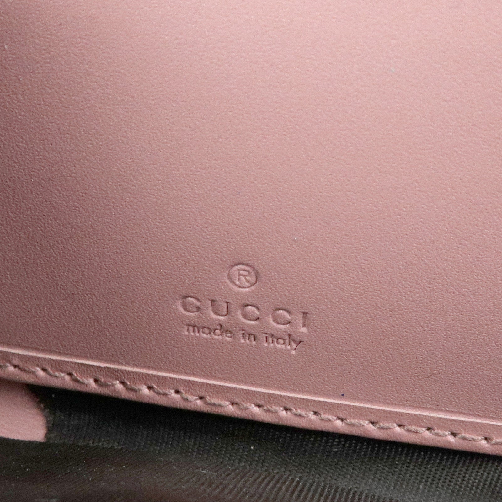 GUCCI Guccissima Leather Round Zippy Long Wallet Pink 410102