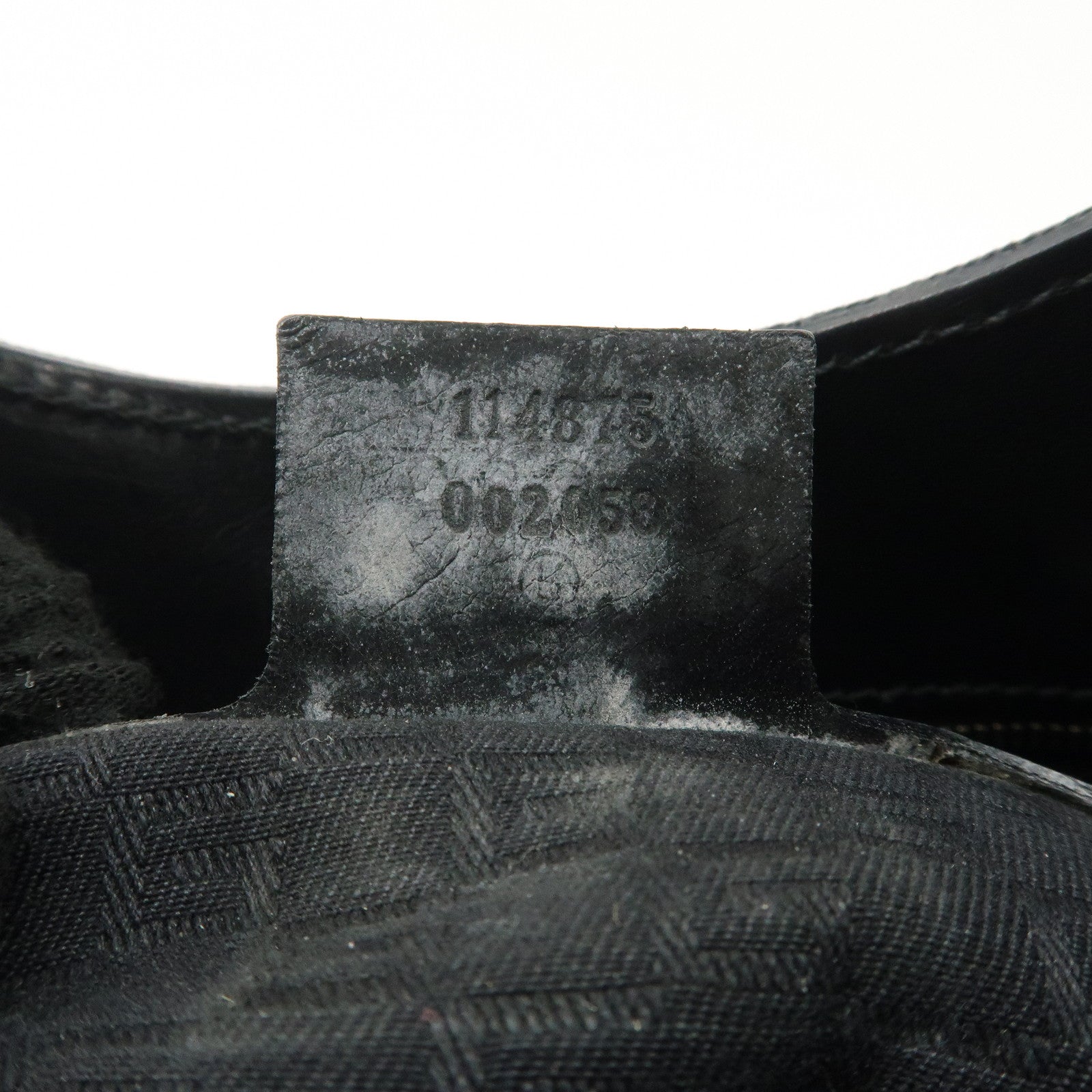 GUCCI Interlocking G Canvas Leather Hand Shoulder Bag Black 114875 Used