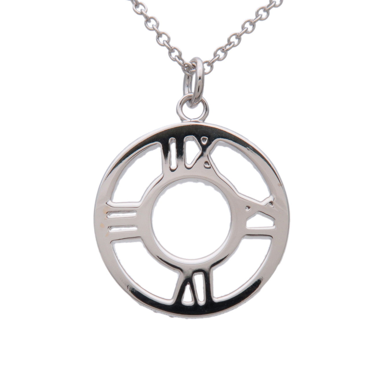 Tiffany&Co. Atlas Open Diamond Necklace K18 750WG White Gold