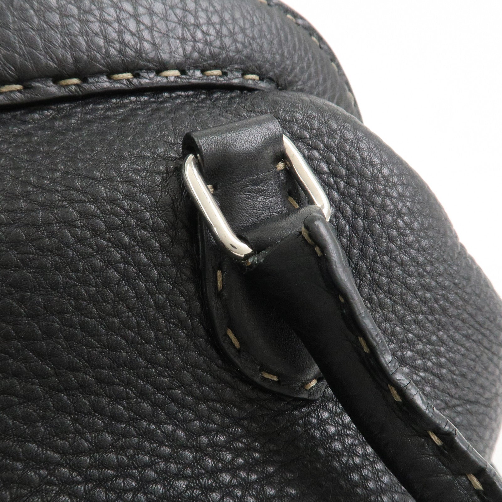 FENDI Seleria Doctor's Bag Hand Bag Black 8BN075