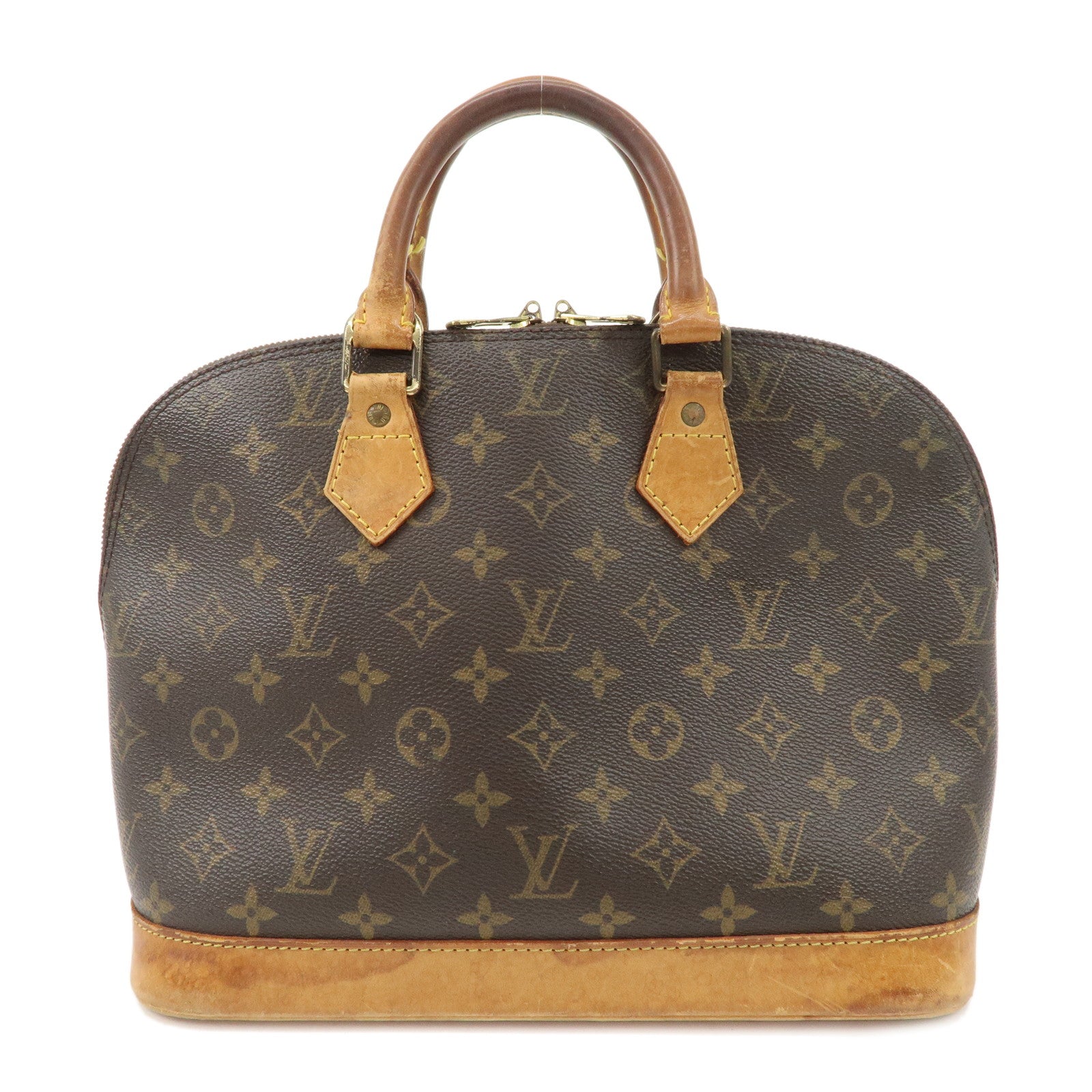 Louis Vuitton Monogram Alma Hand Bag Brown M51130 Used